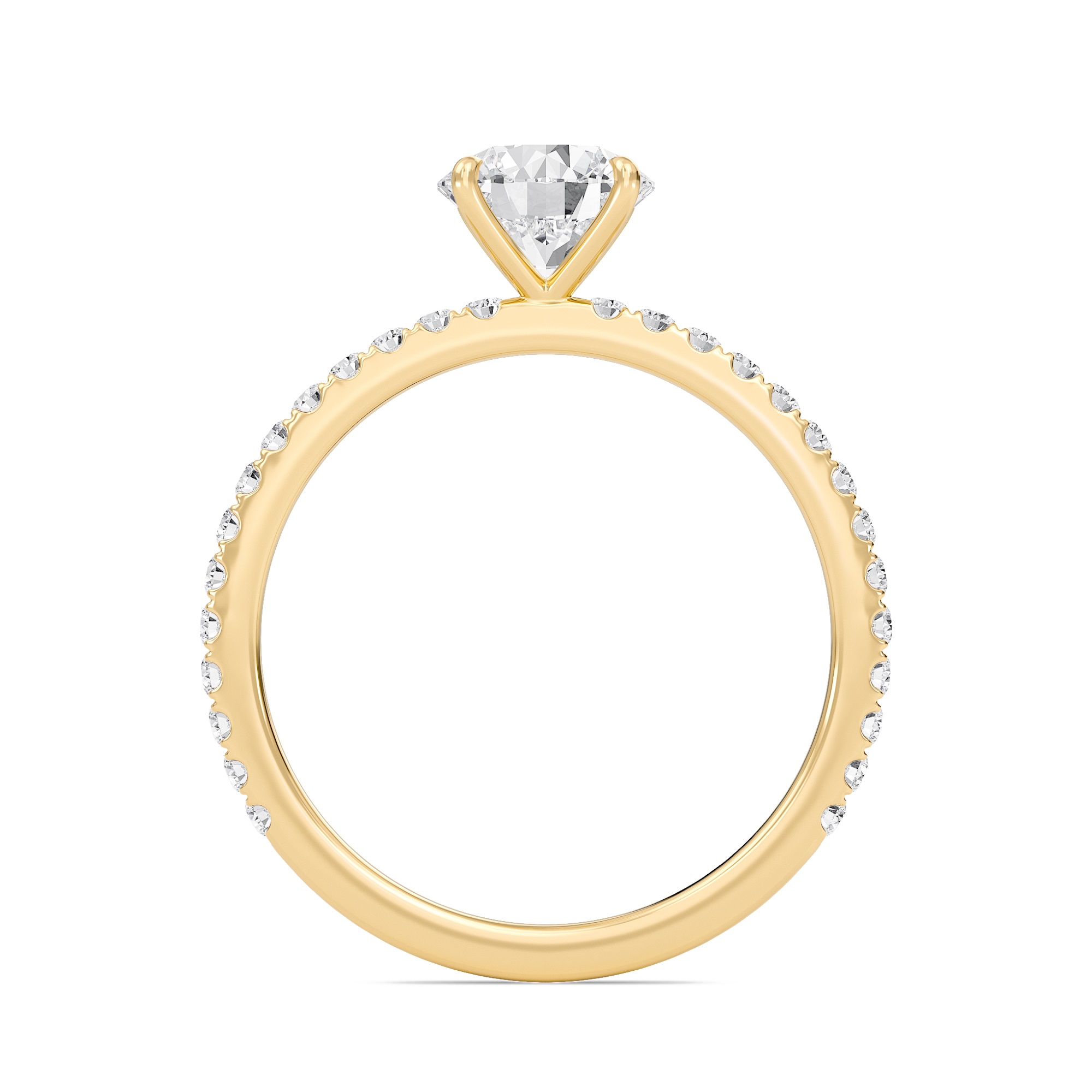 Round Classic Pave Engagement Ring