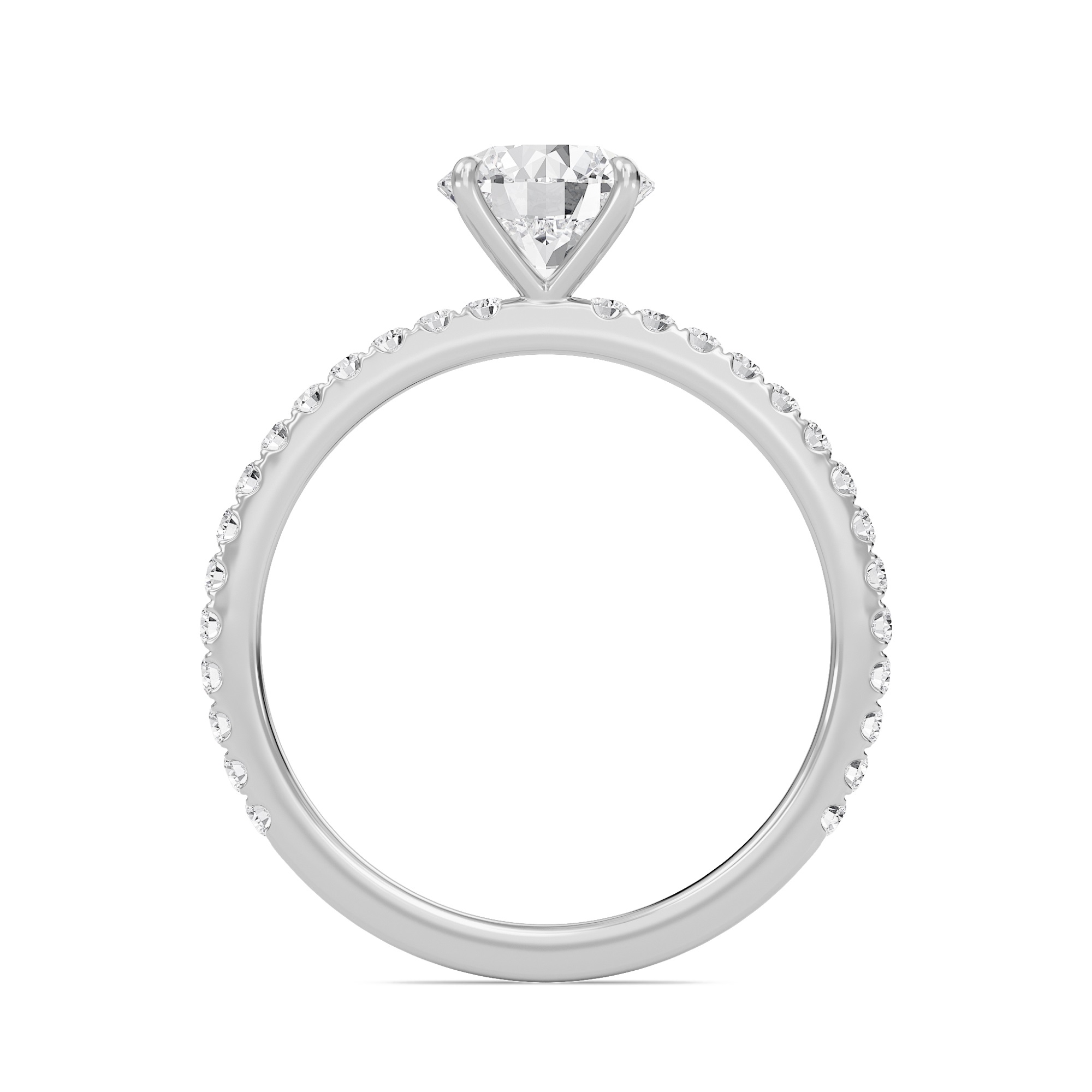 Round Classic Pave Engagement Ring