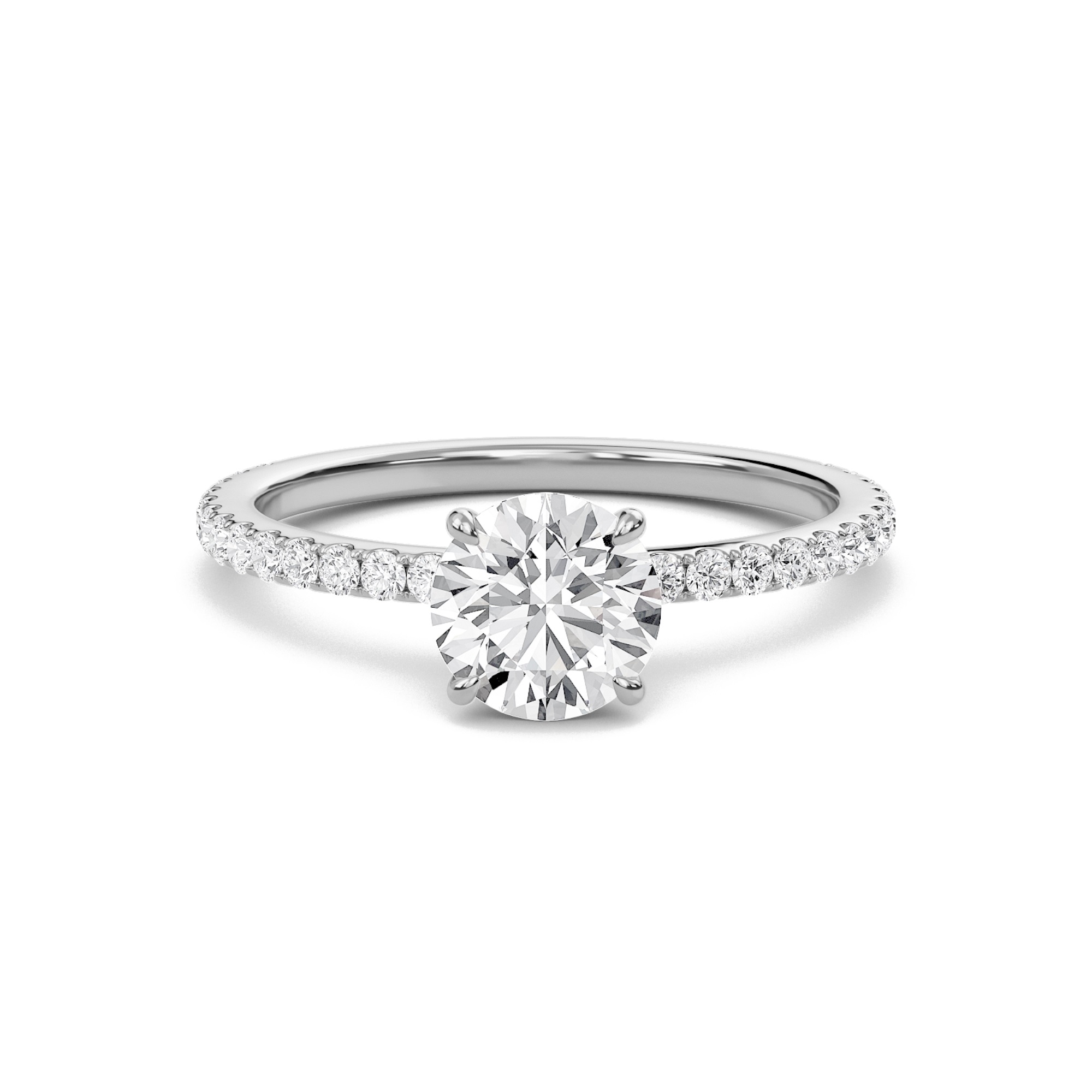 Round Classic Pave Engagement Ring