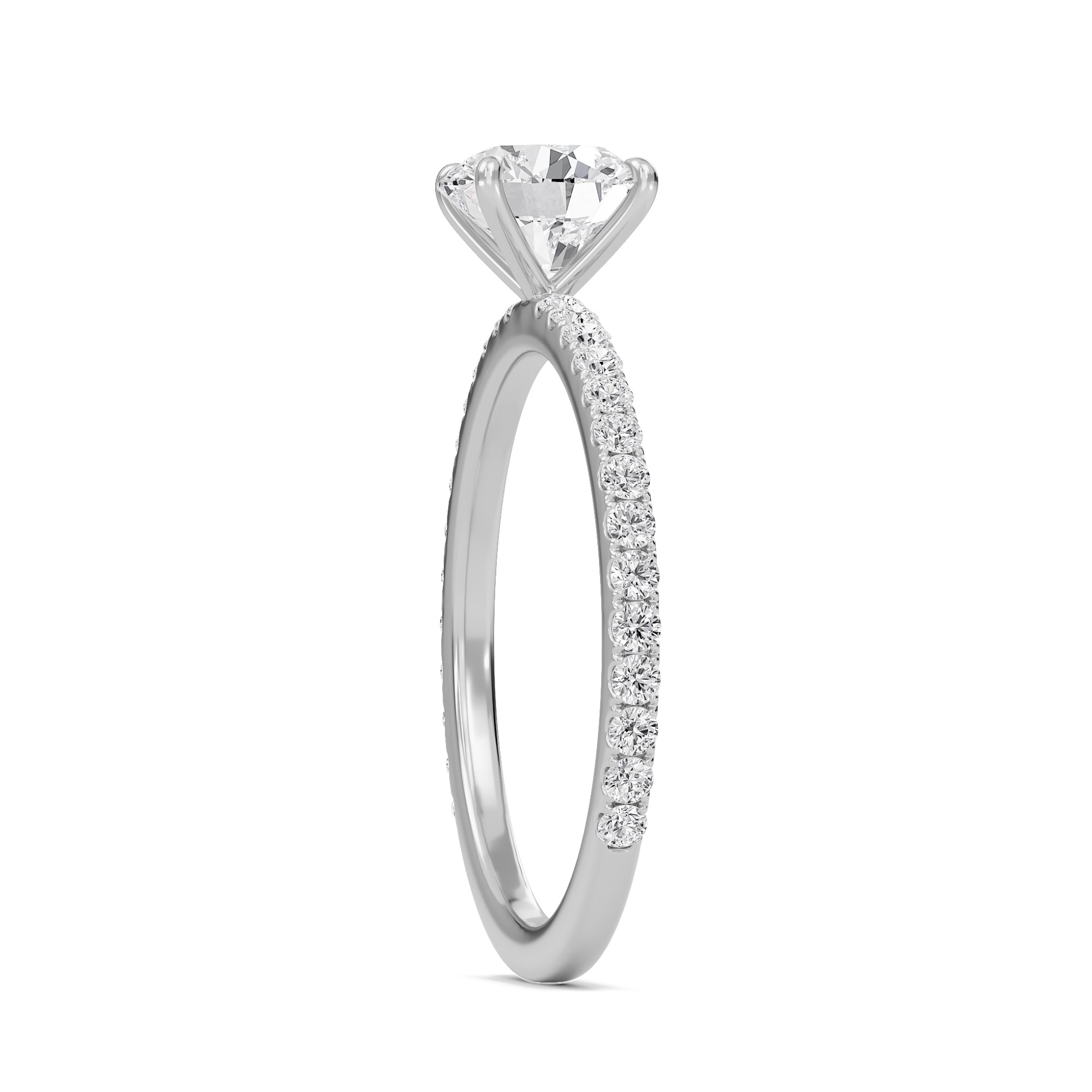 Round Classic Pave Engagement Ring