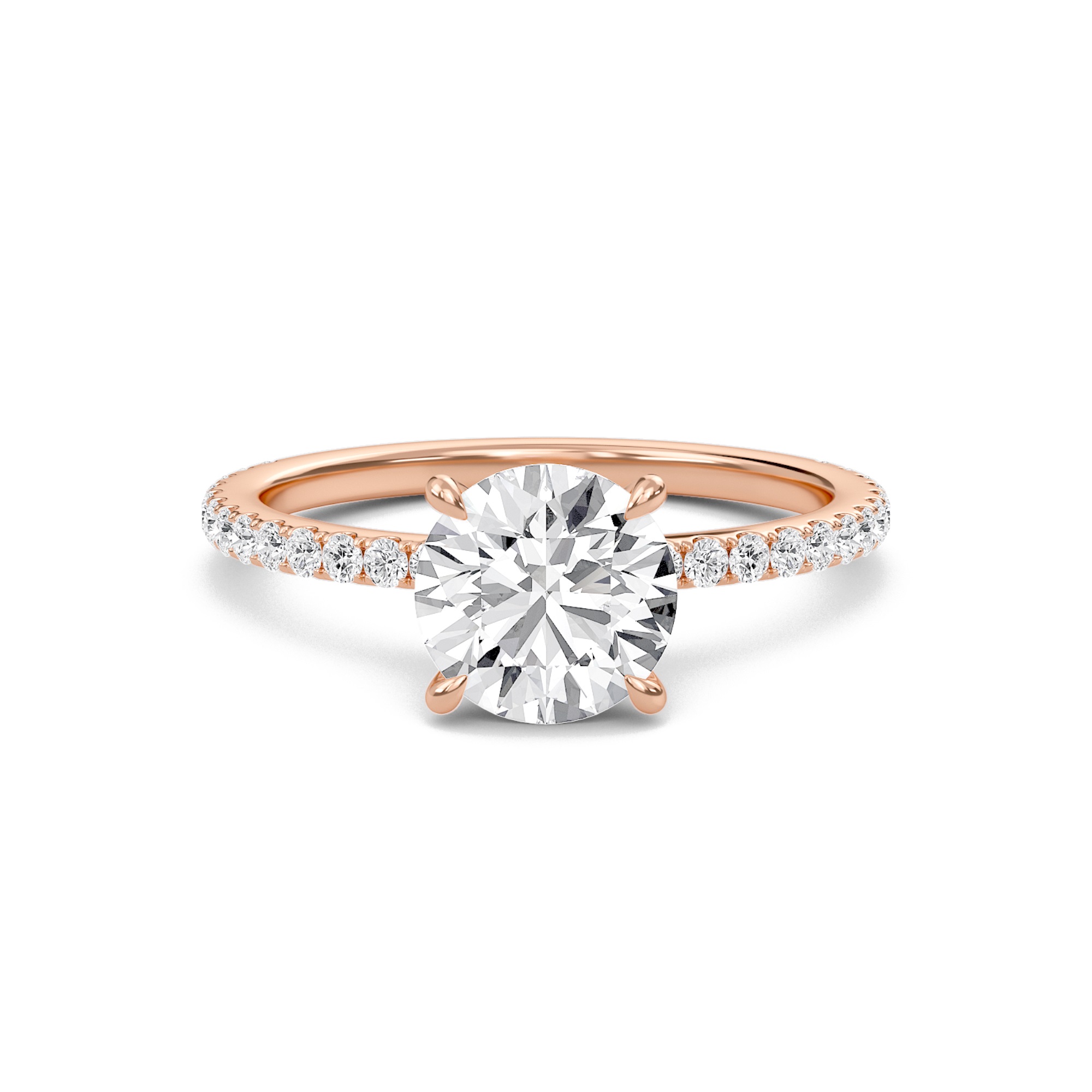 Round Classic Pave Engagement Ring