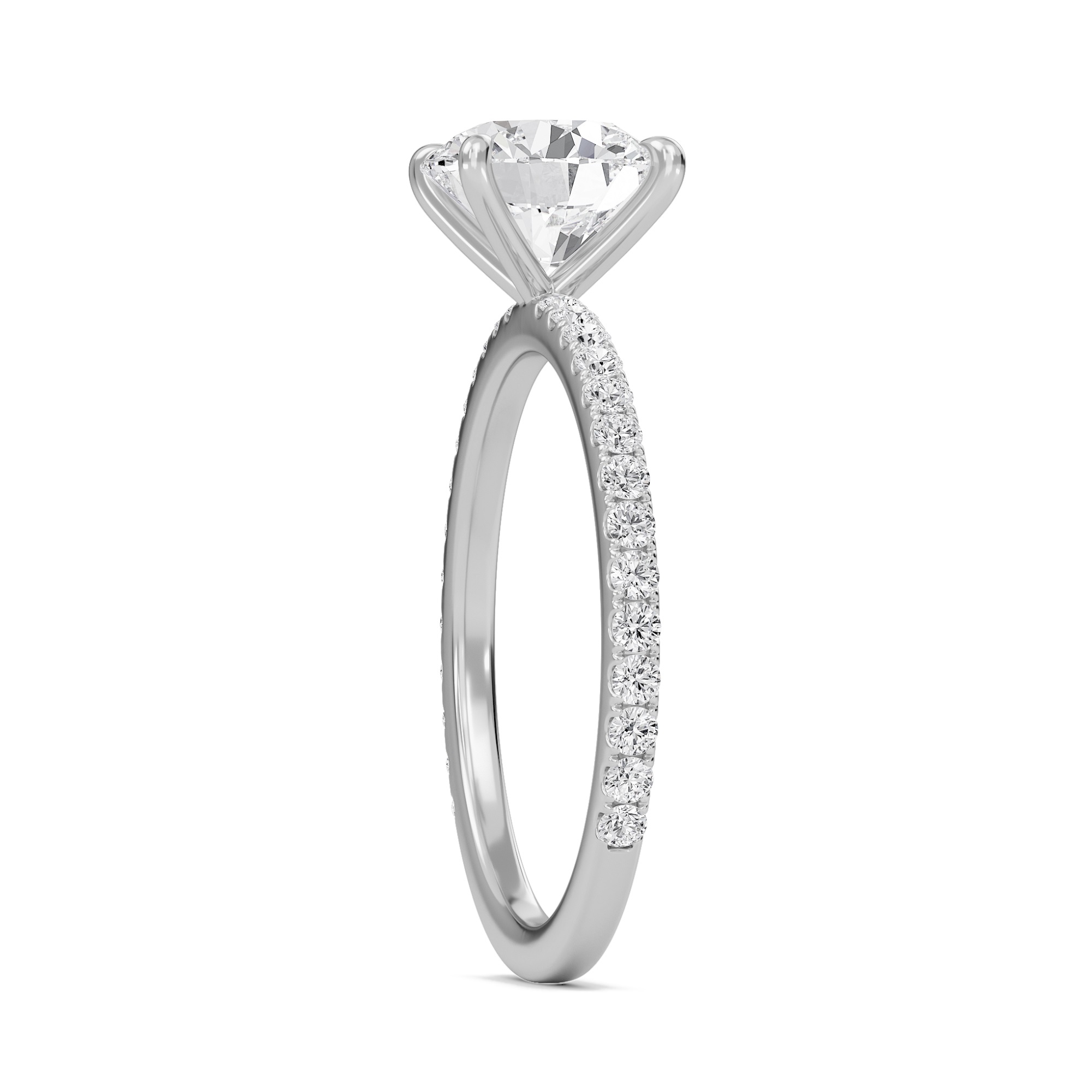 Round Classic Pave Engagement Ring