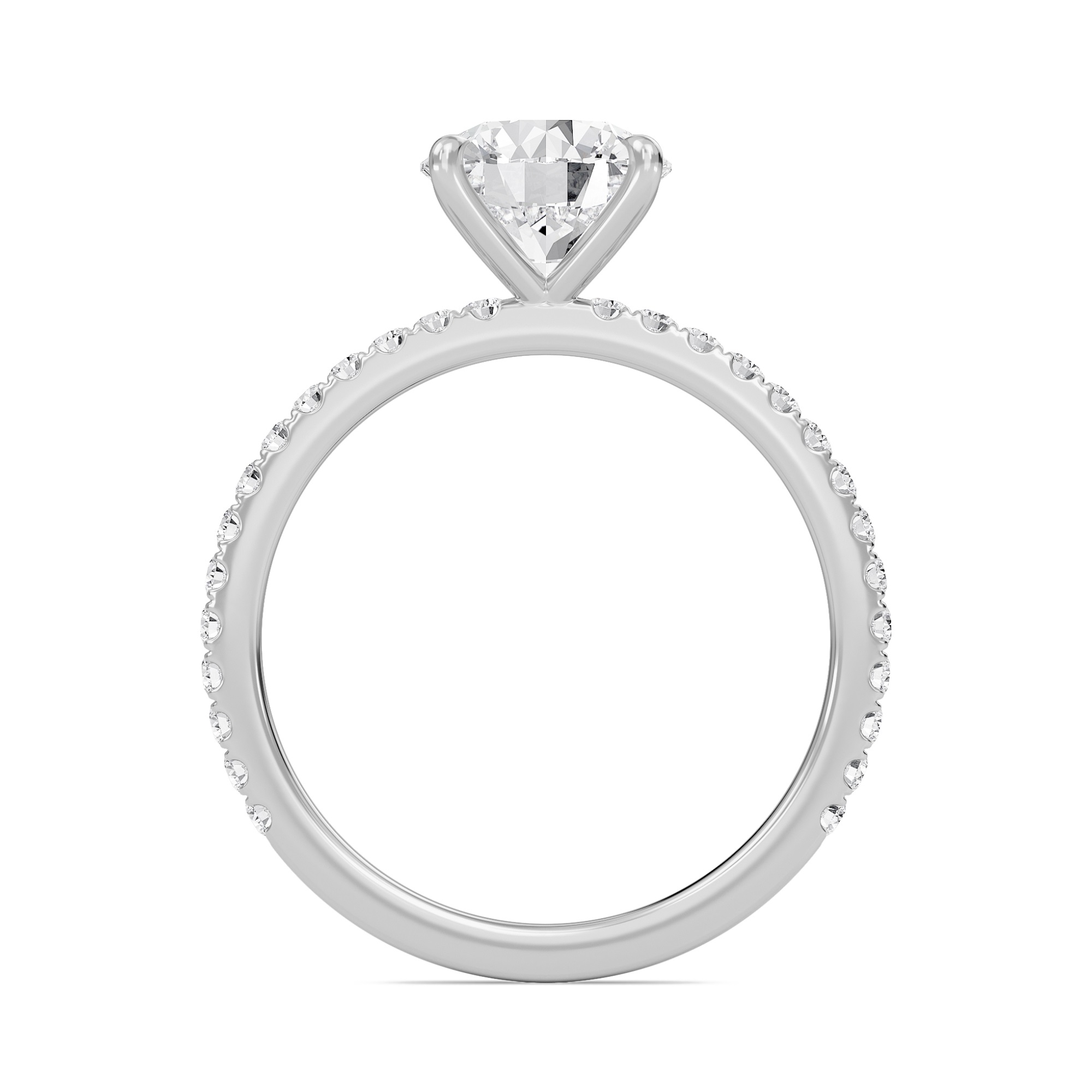 Round Classic Pave Engagement Ring