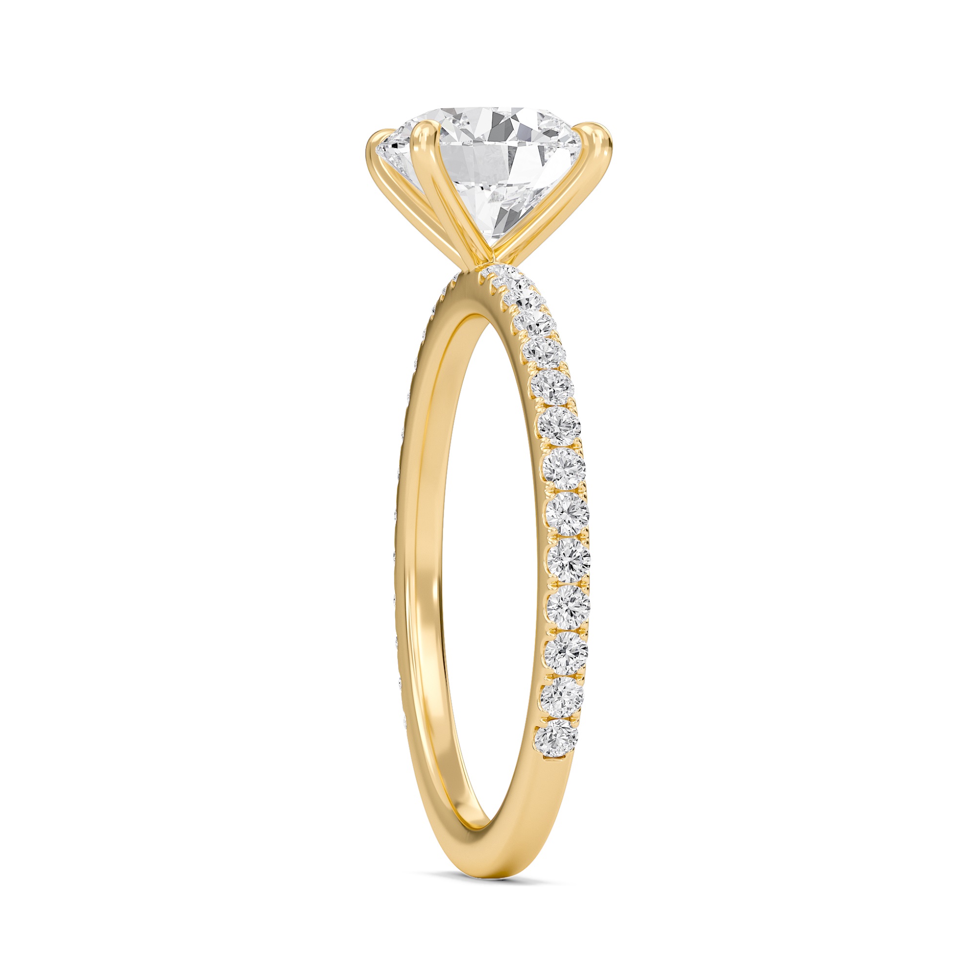 Round Classic Pave Engagement Ring