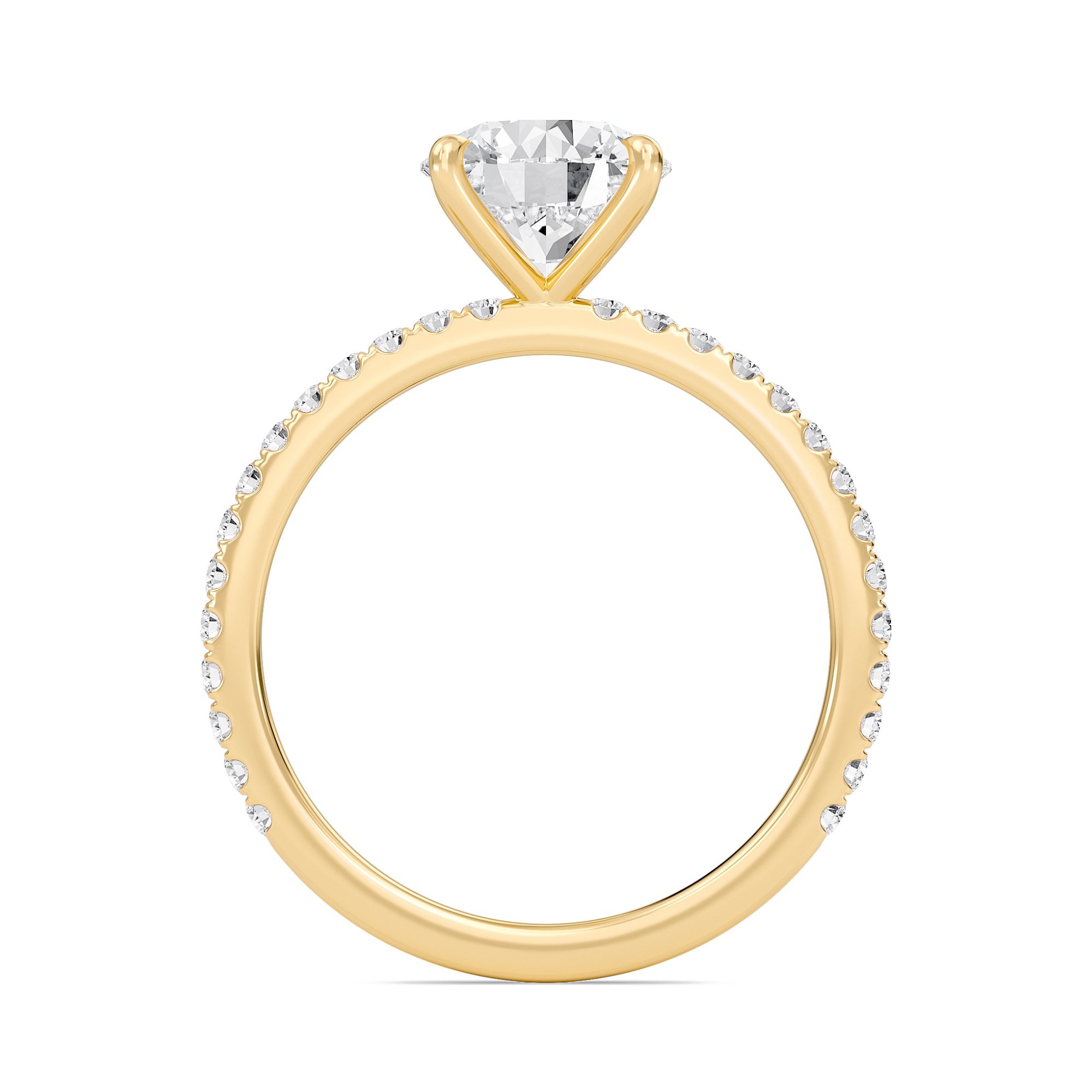 Round Classic Pave Engagement Ring