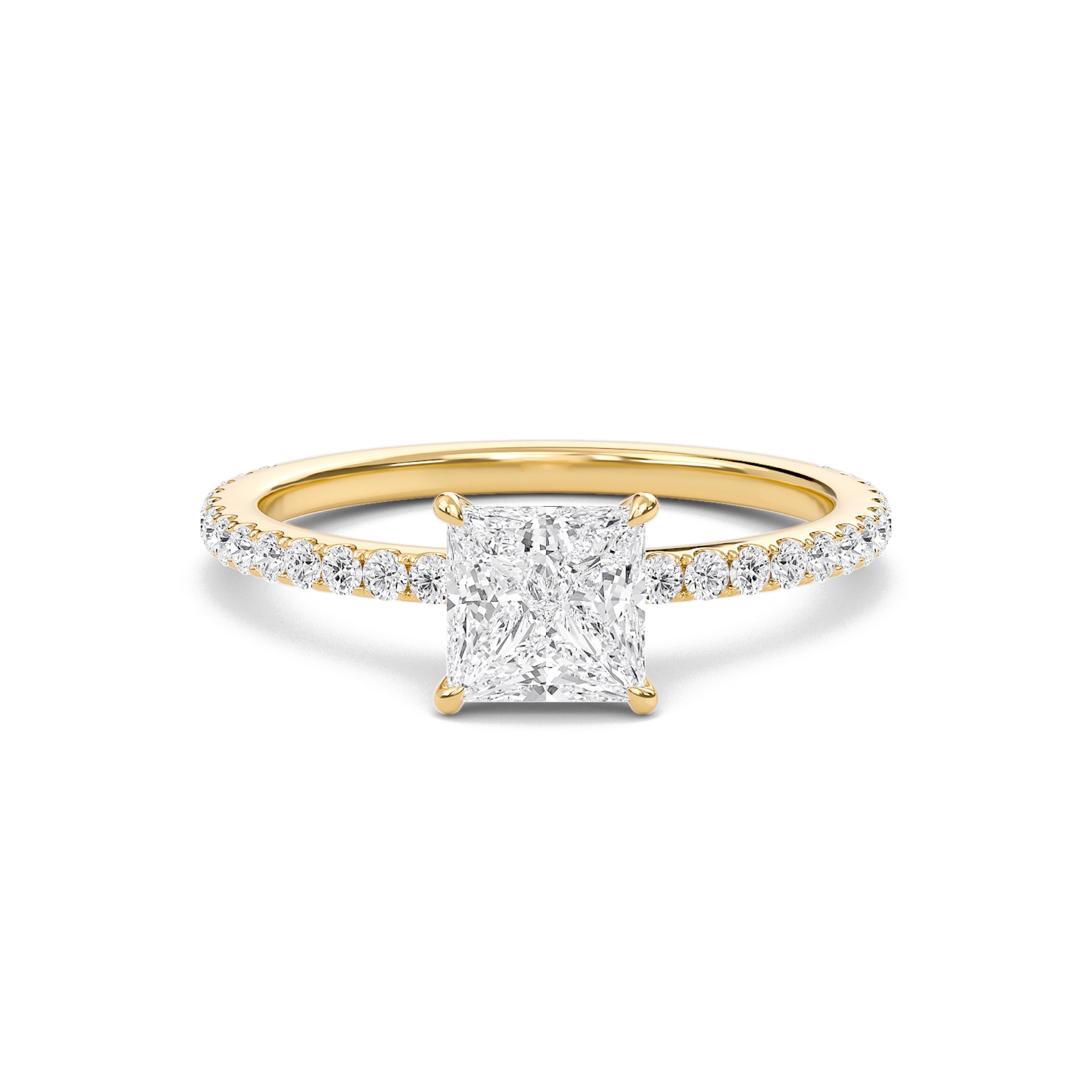 Princess Classic Pave Engagement Ring