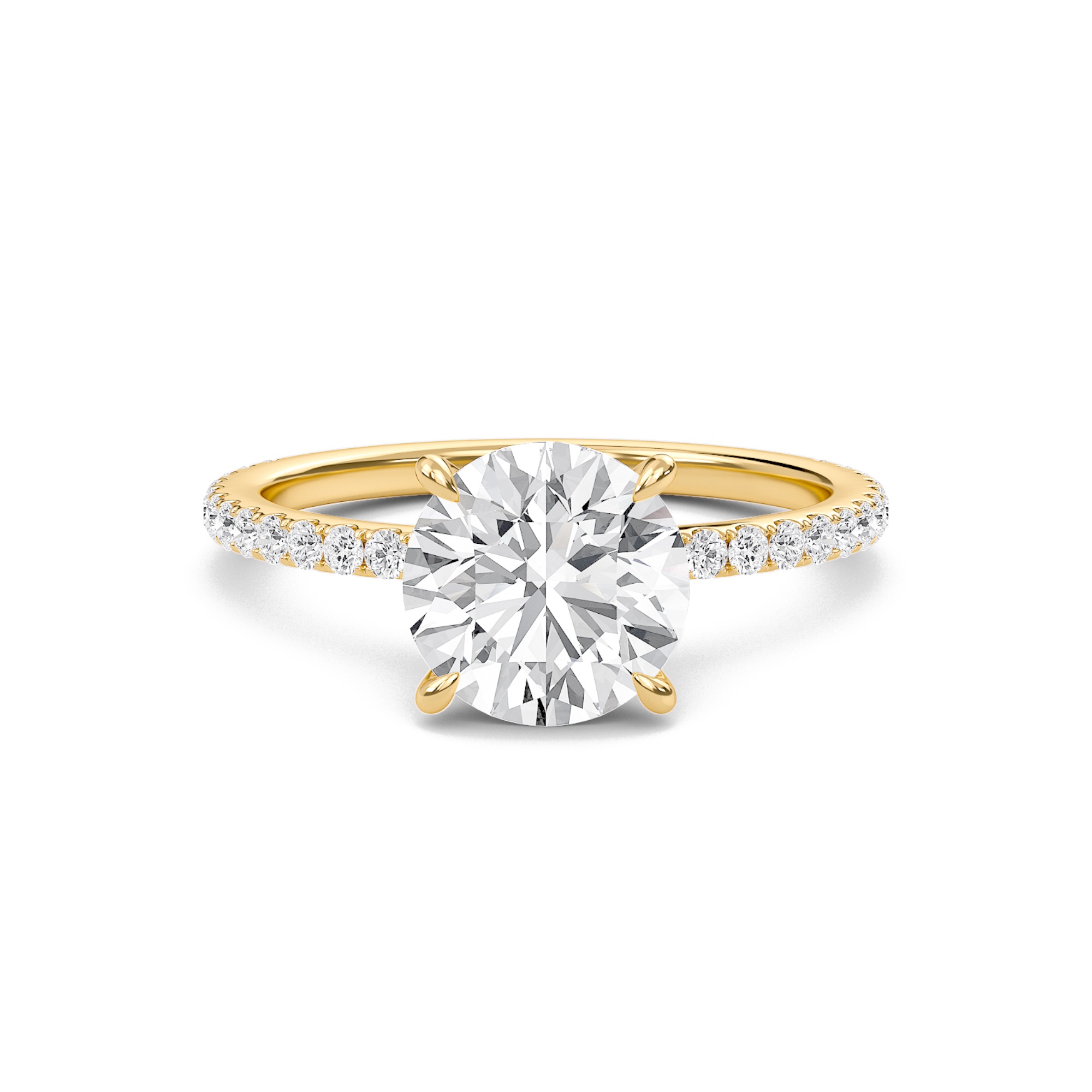 Round Classic Pave Engagement Ring