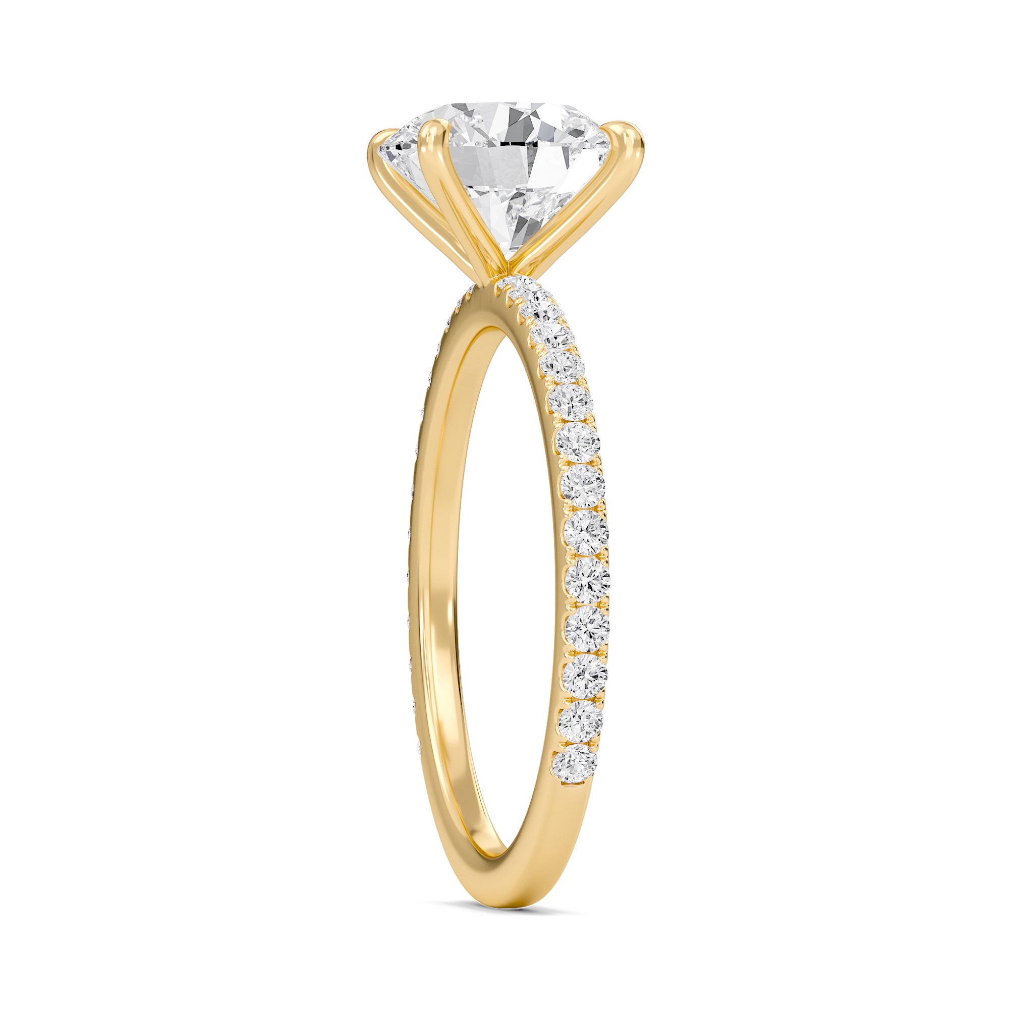 Round Classic Pave Engagement Ring