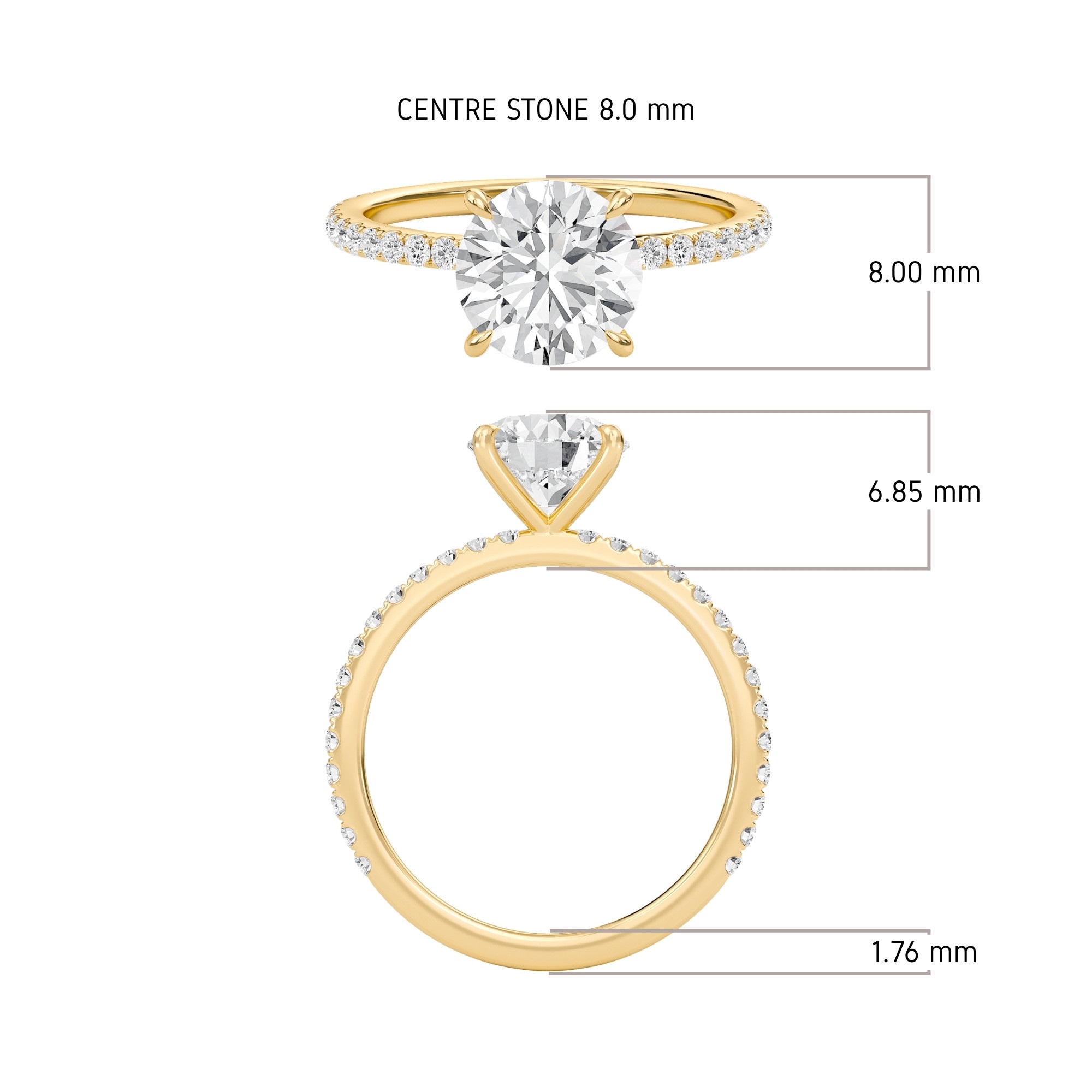 Round Classic Pave Engagement Ring