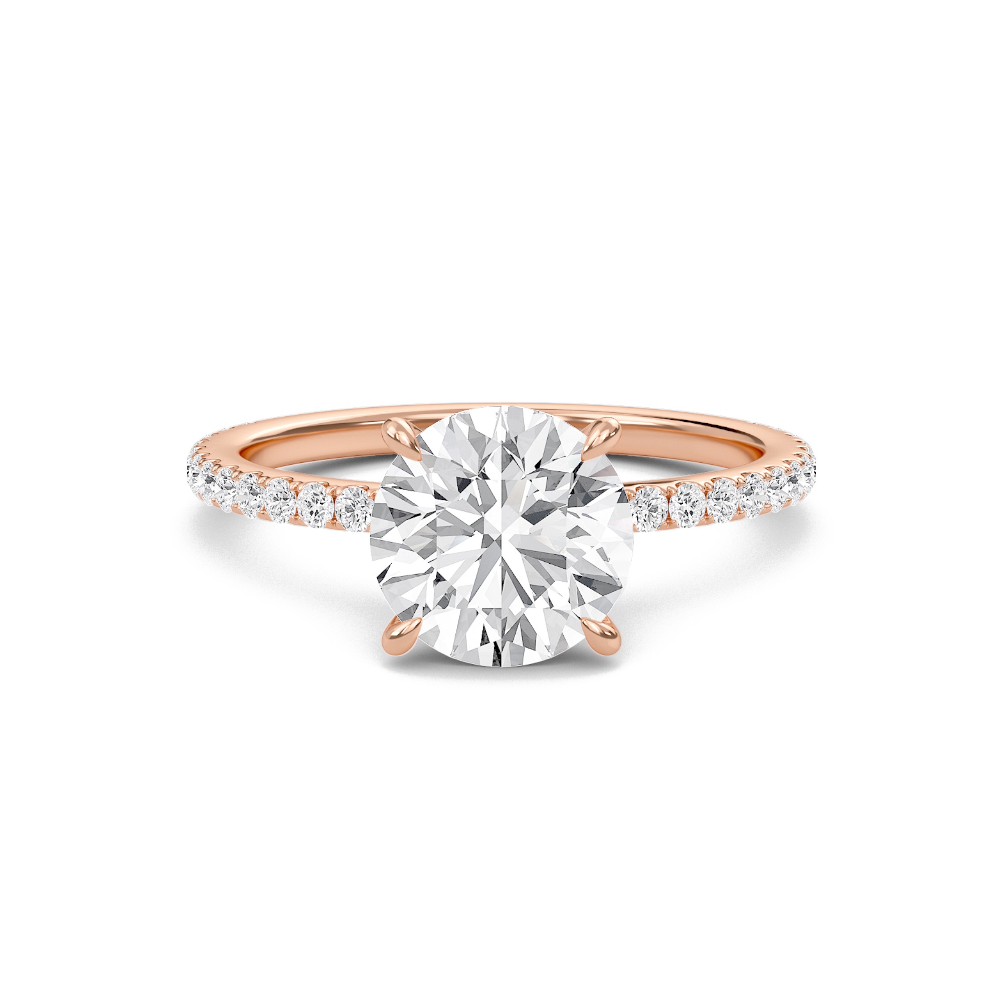 Round Classic Pave Engagement Ring