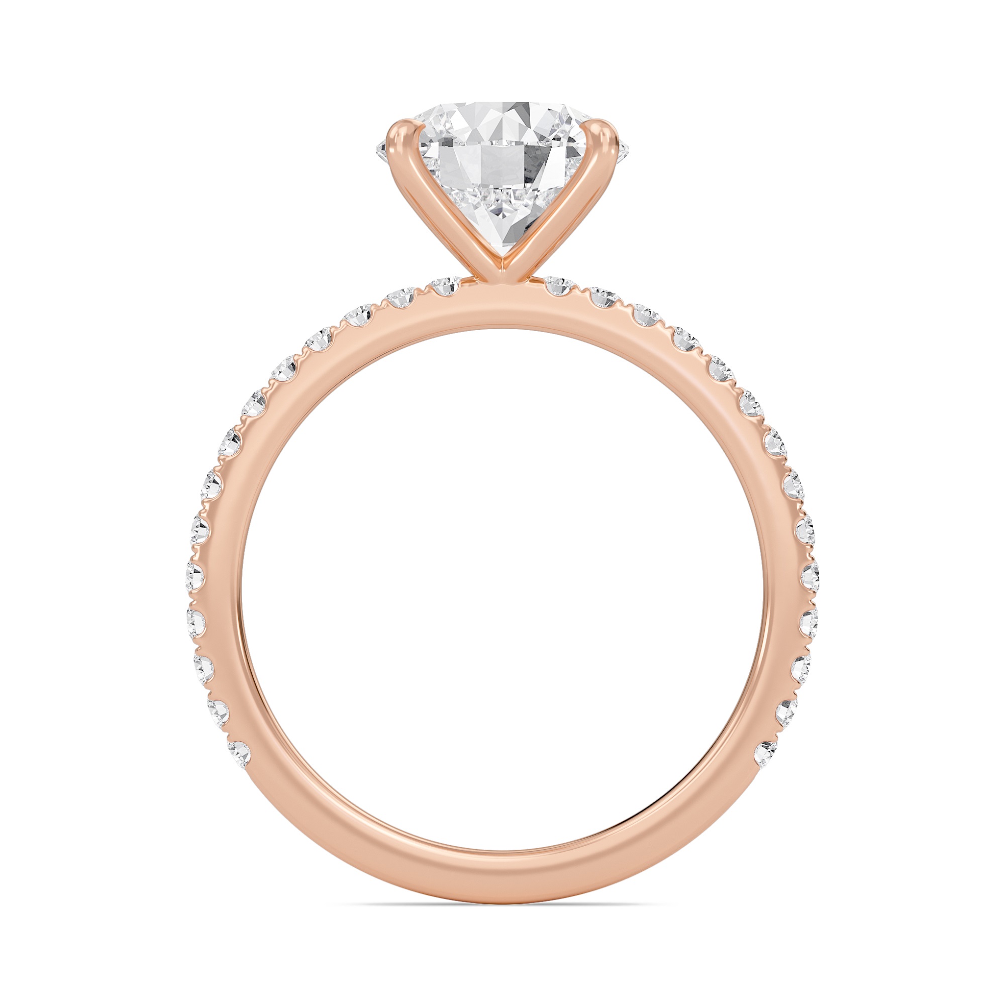 Round Classic Pave Engagement Ring