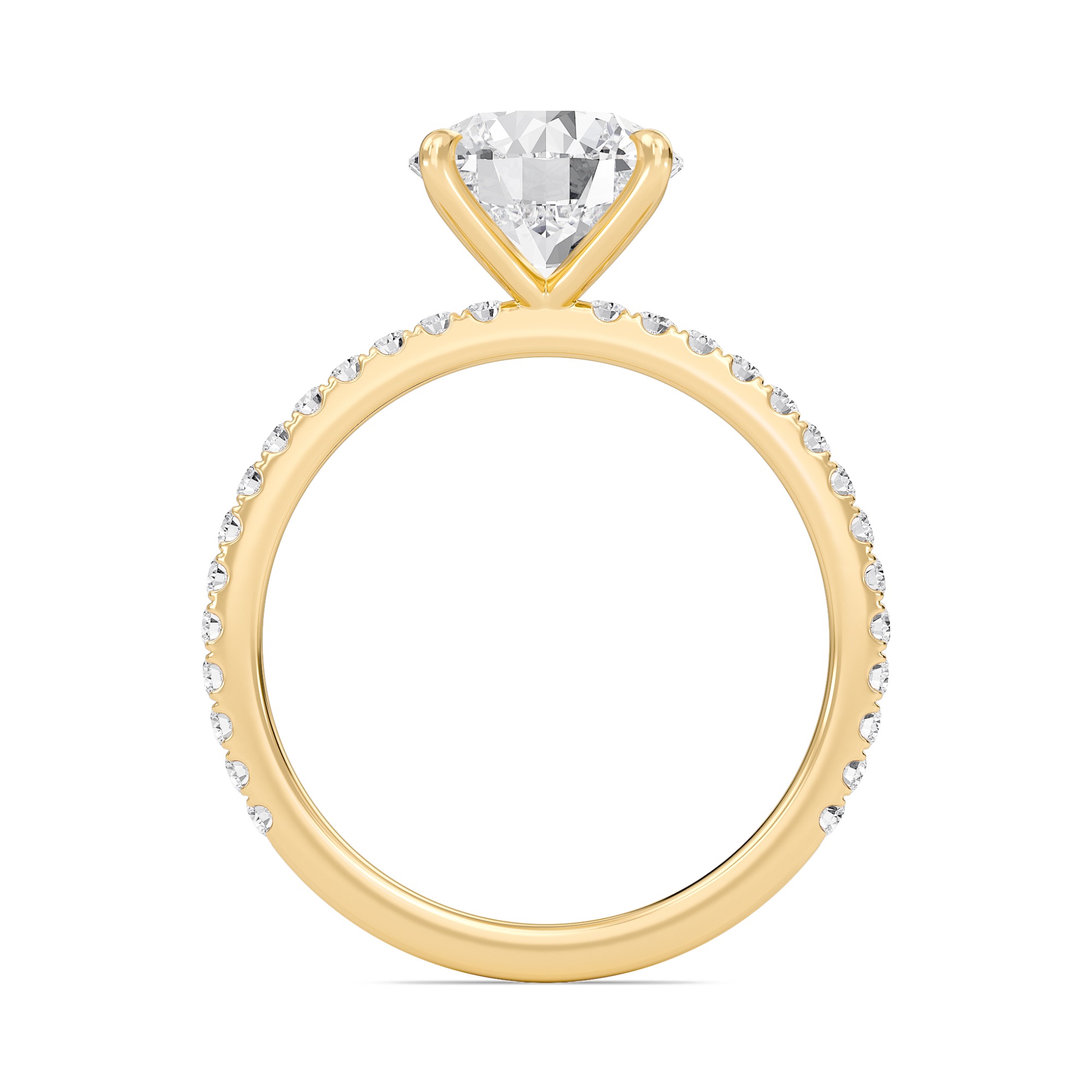 Round Classic Pave Engagement Ring
