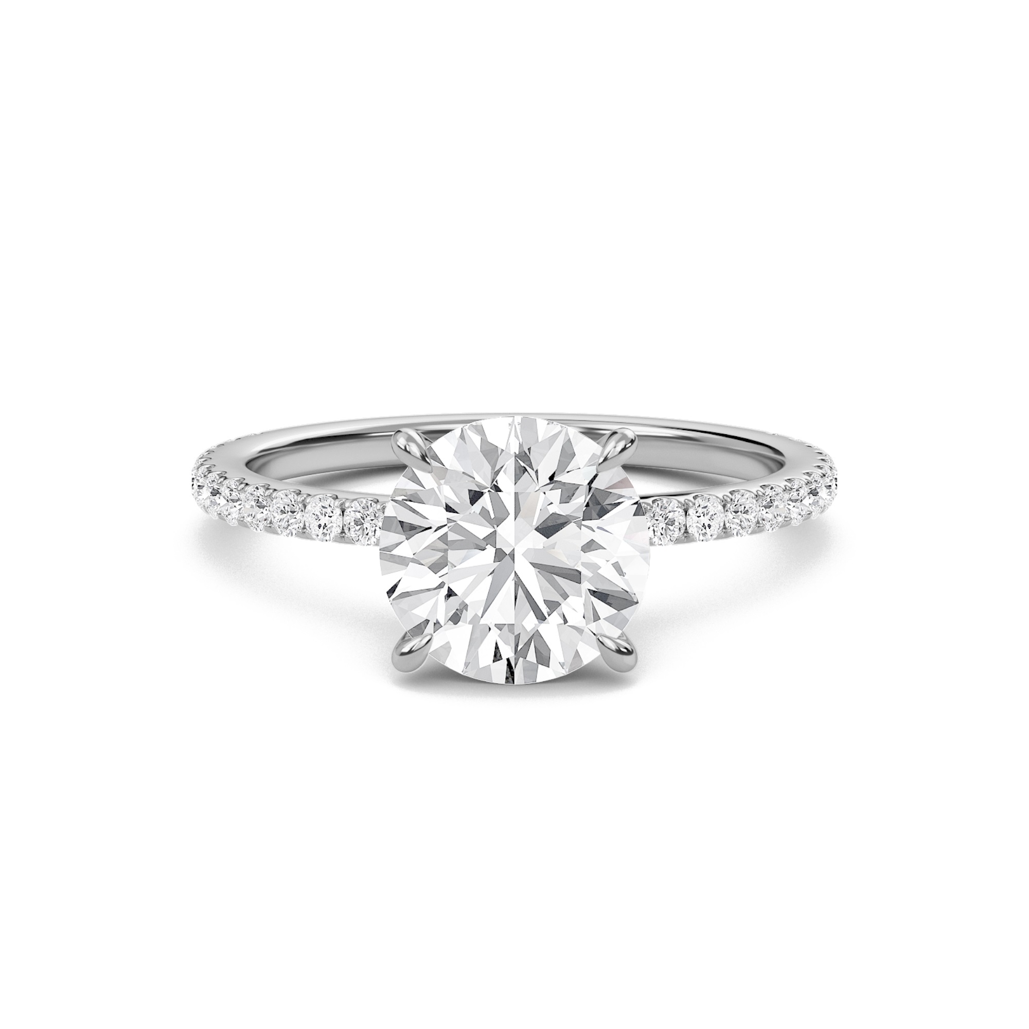Round Classic Pave Engagement Ring