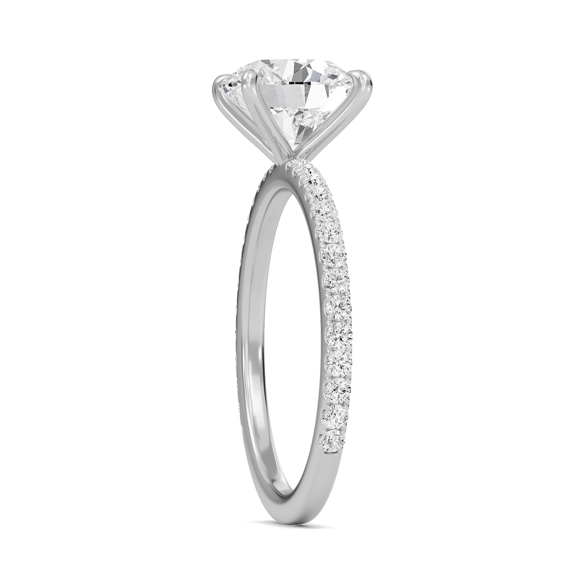 Round Classic Pave Engagement Ring