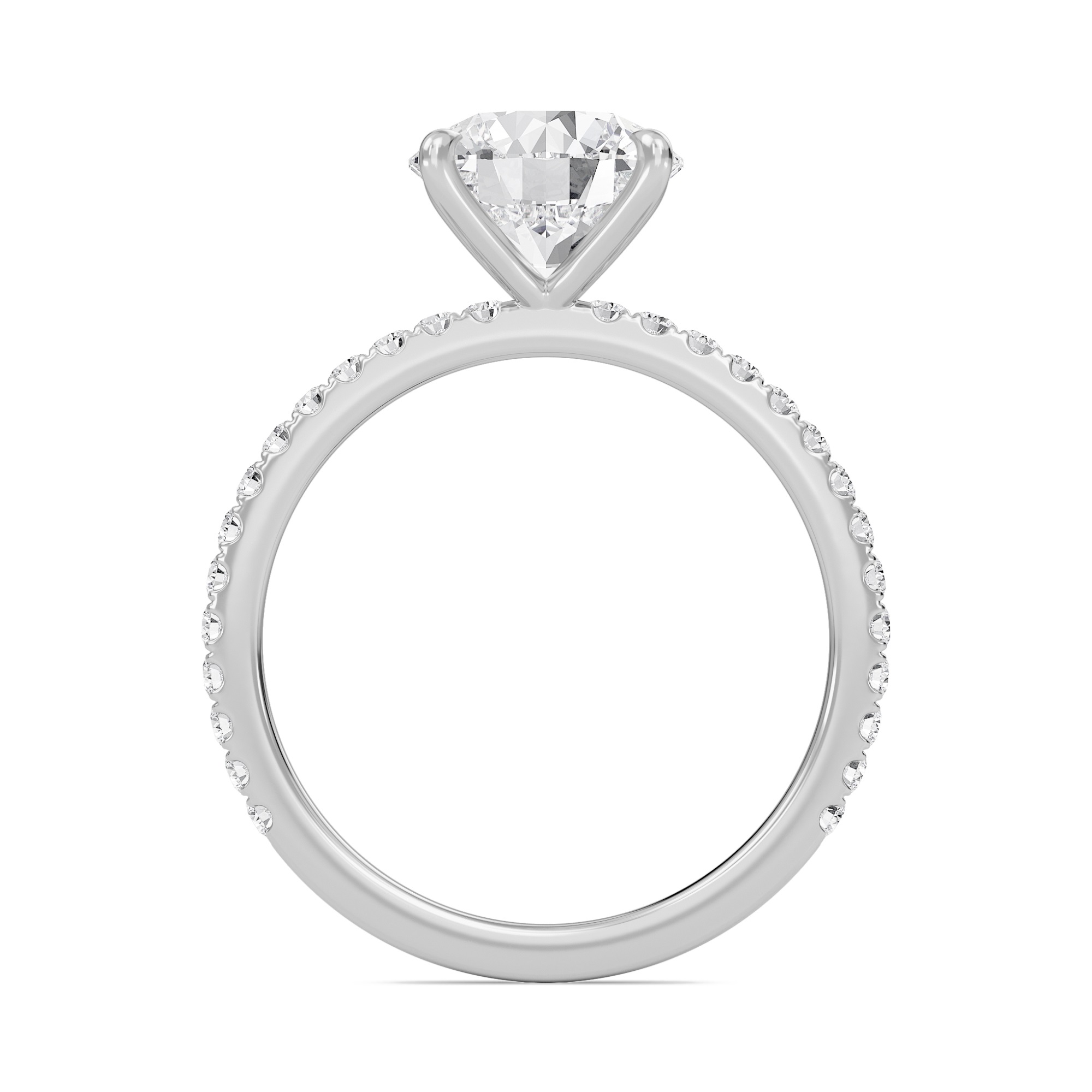 Round Classic Pave Engagement Ring