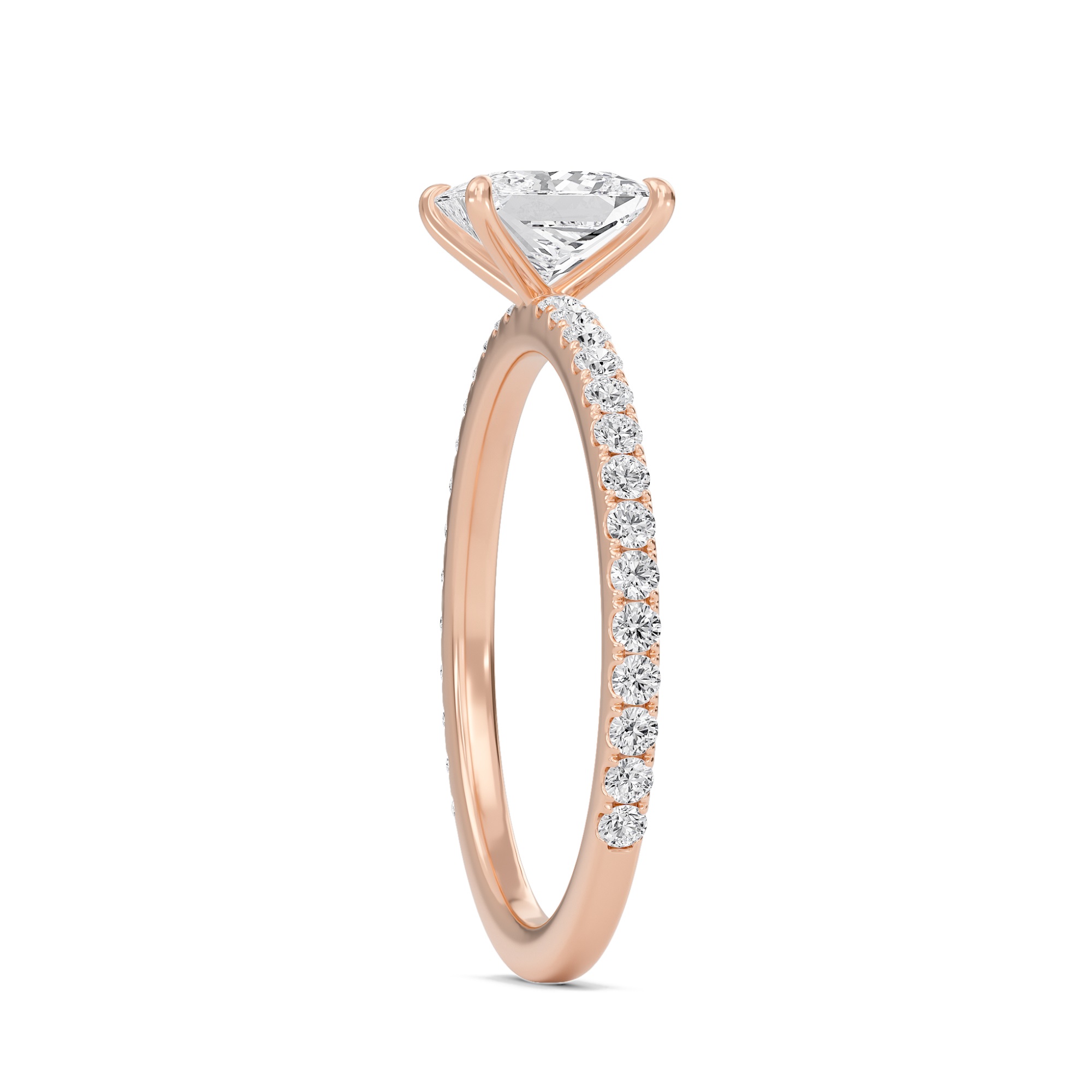 Princess Classic Pave Engagement Ring