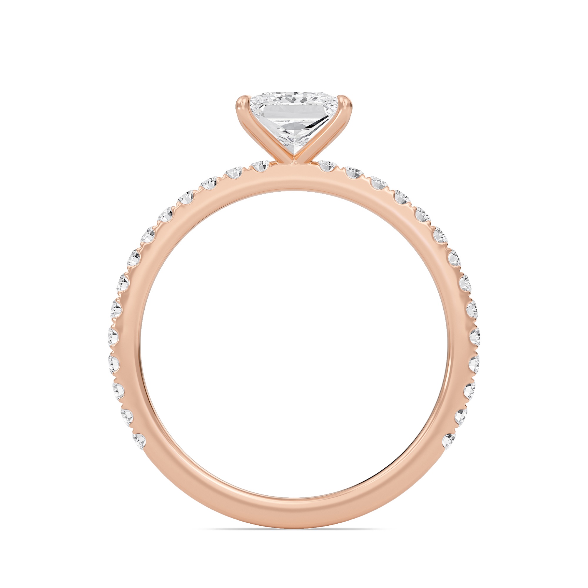 Princess Classic Pave Engagement Ring