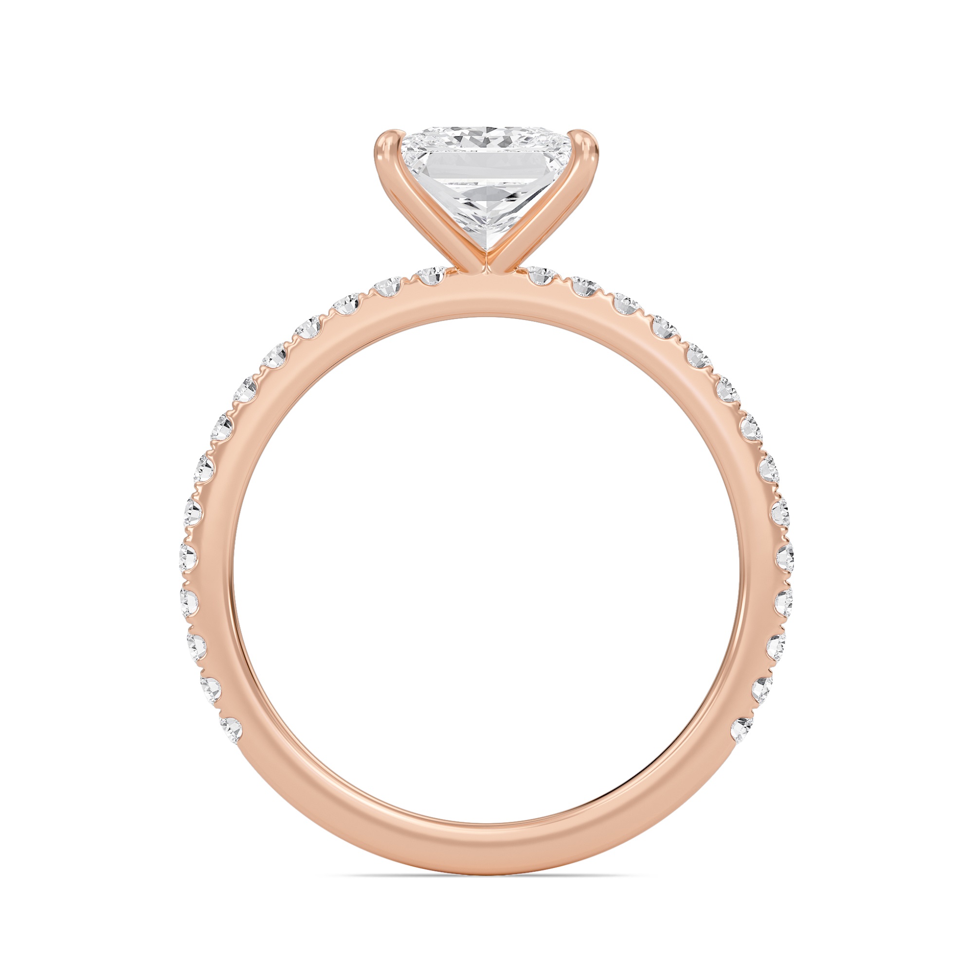 Princess Classic Pave Engagement Ring