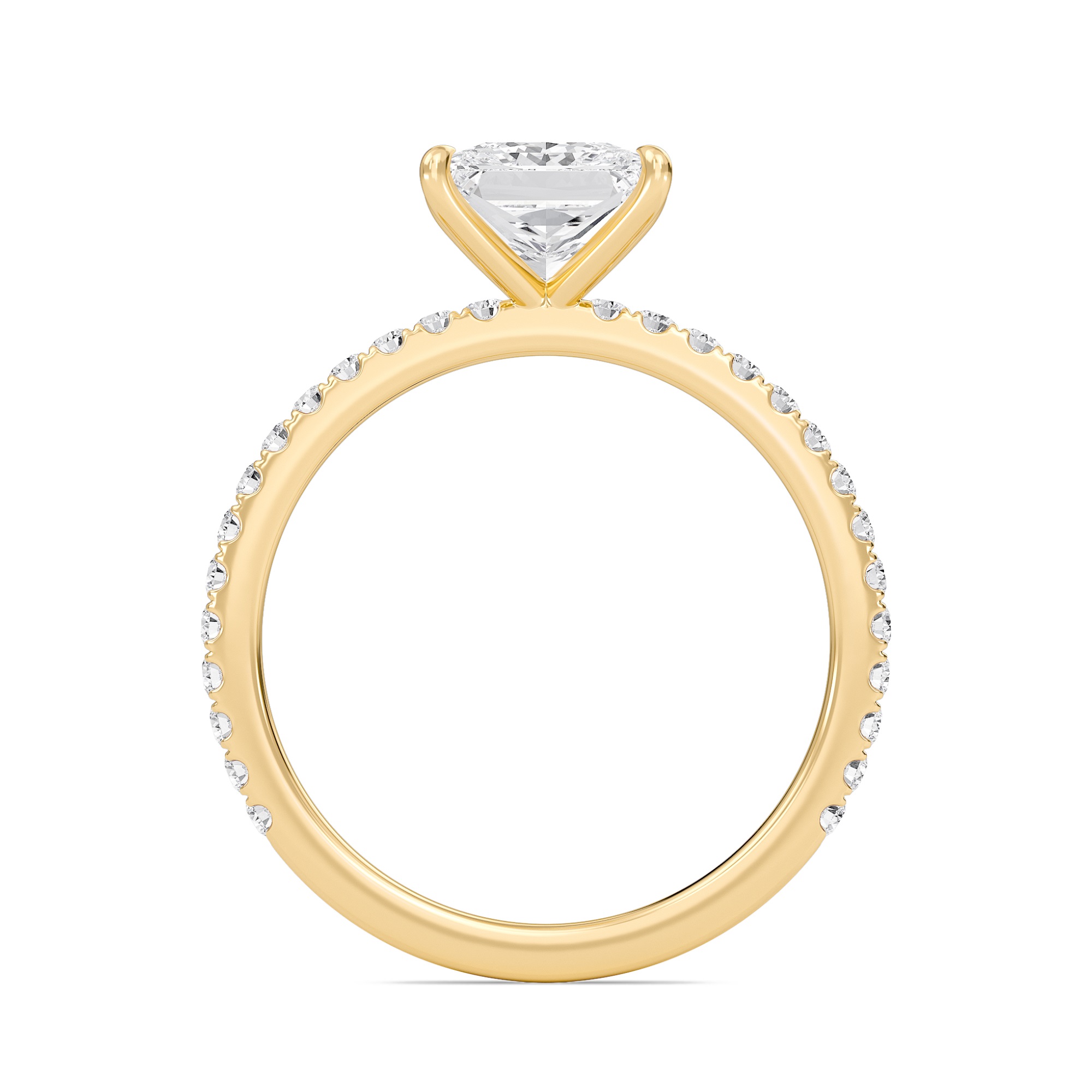 Princess Classic Pave Engagement Ring