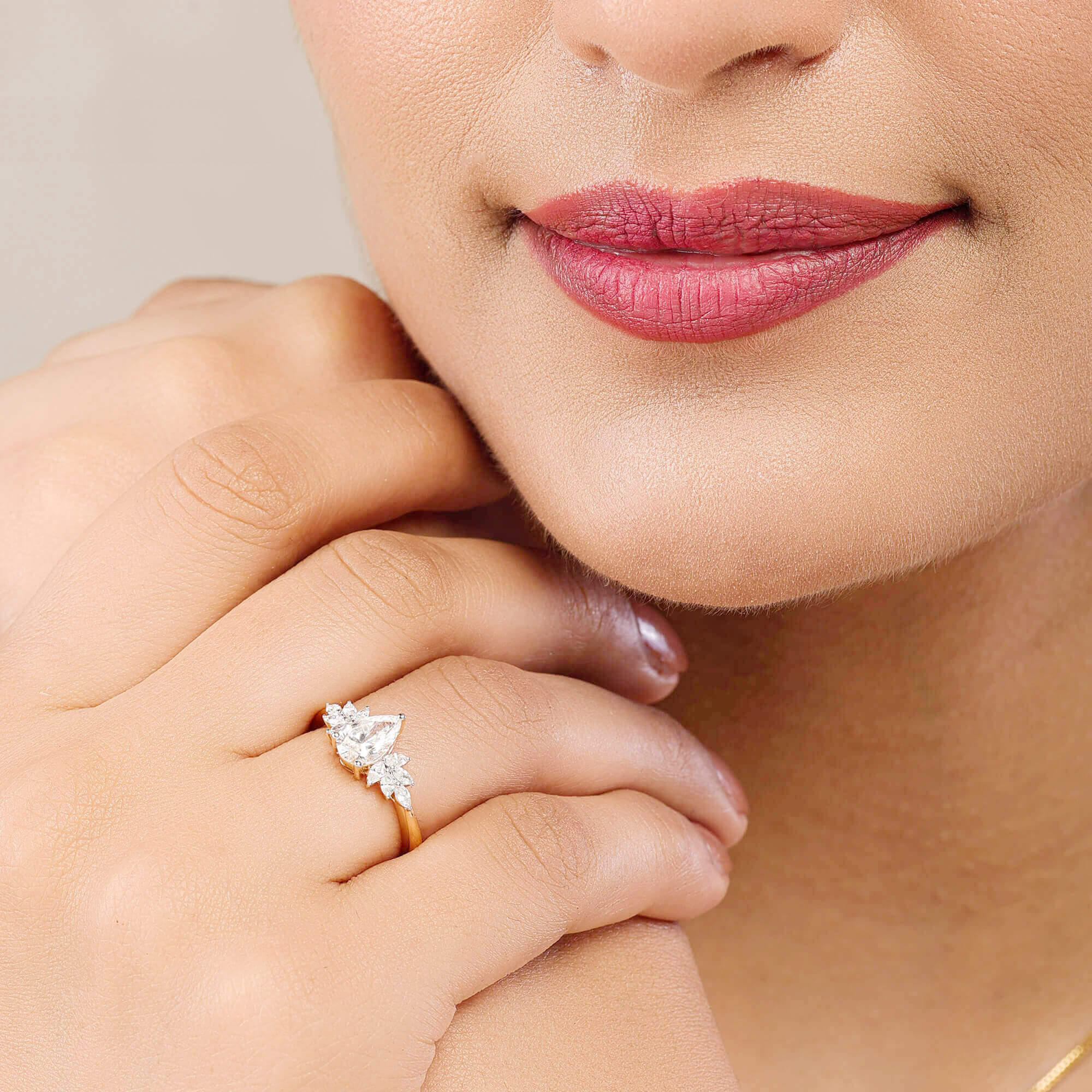 Luxe Marquese Side Stone Ring