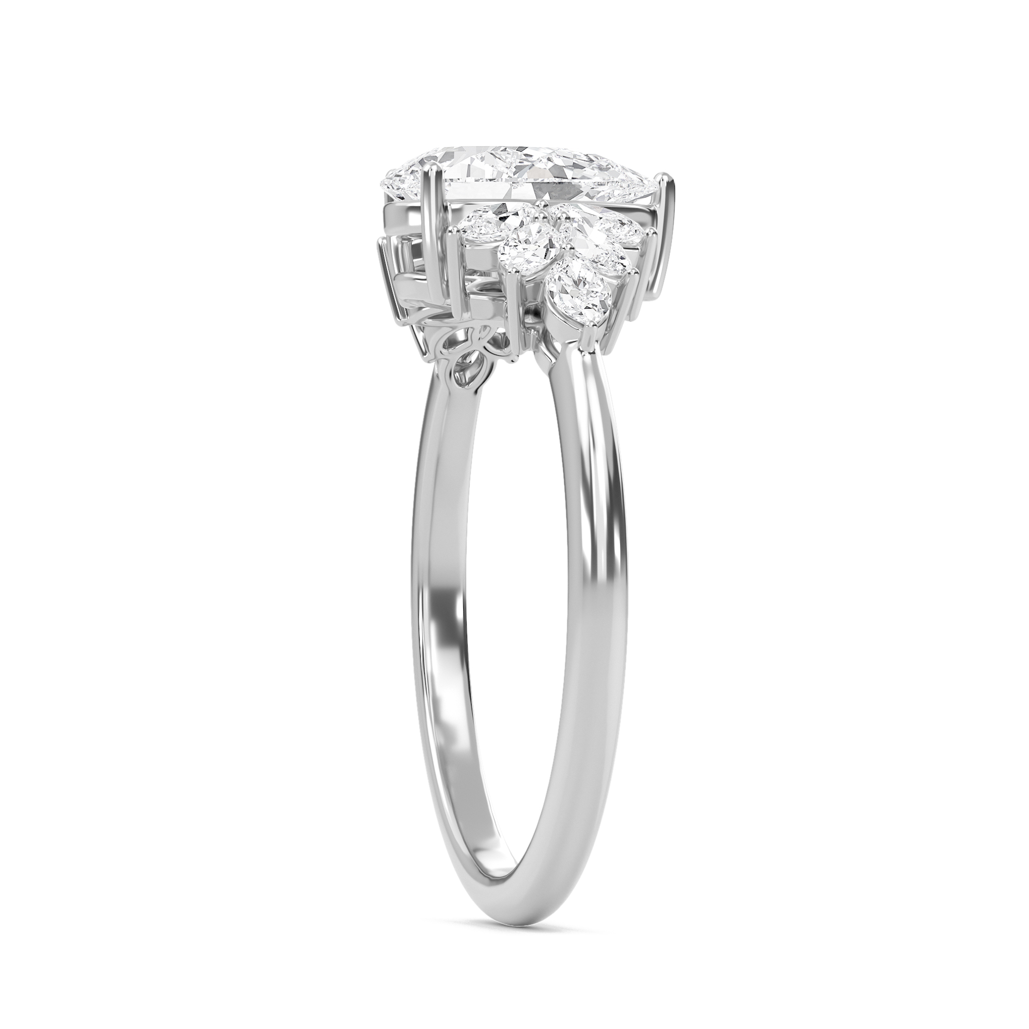Luxe Marquese Side Stone Ring