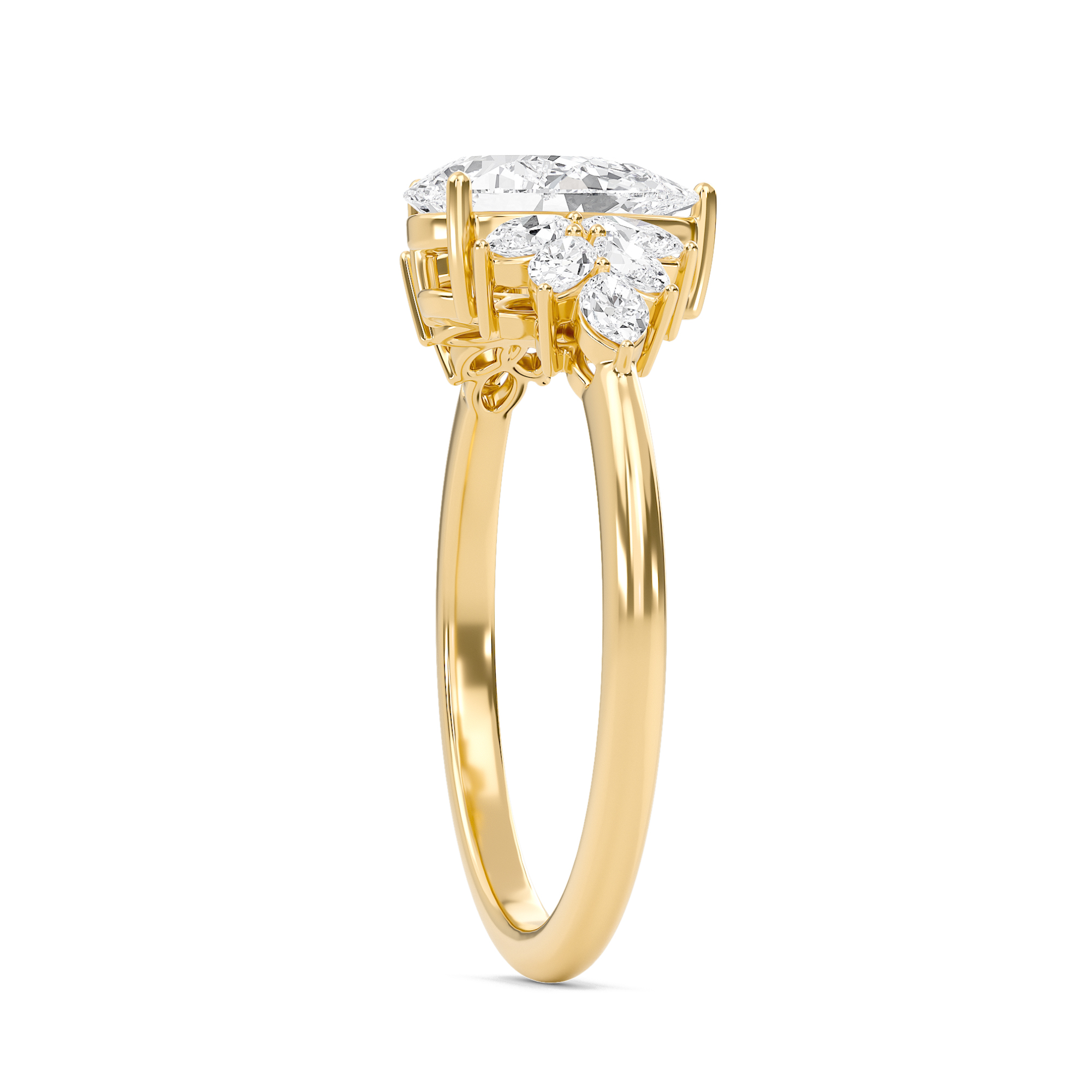 Luxe Marquese Side Stone Ring