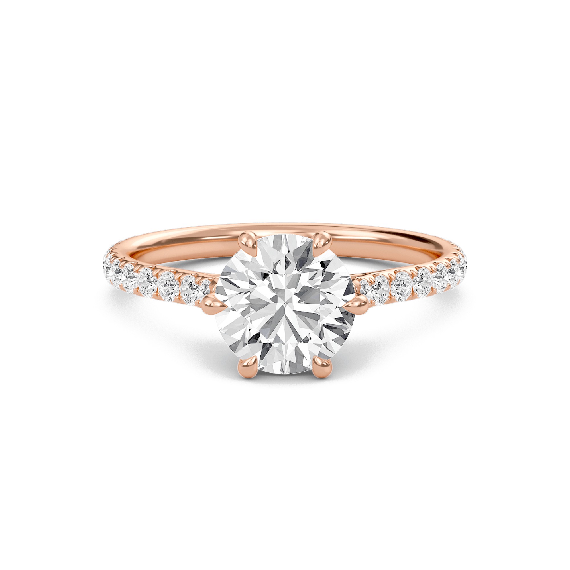 Cathedral Pave Adorned 6 Prong Ring