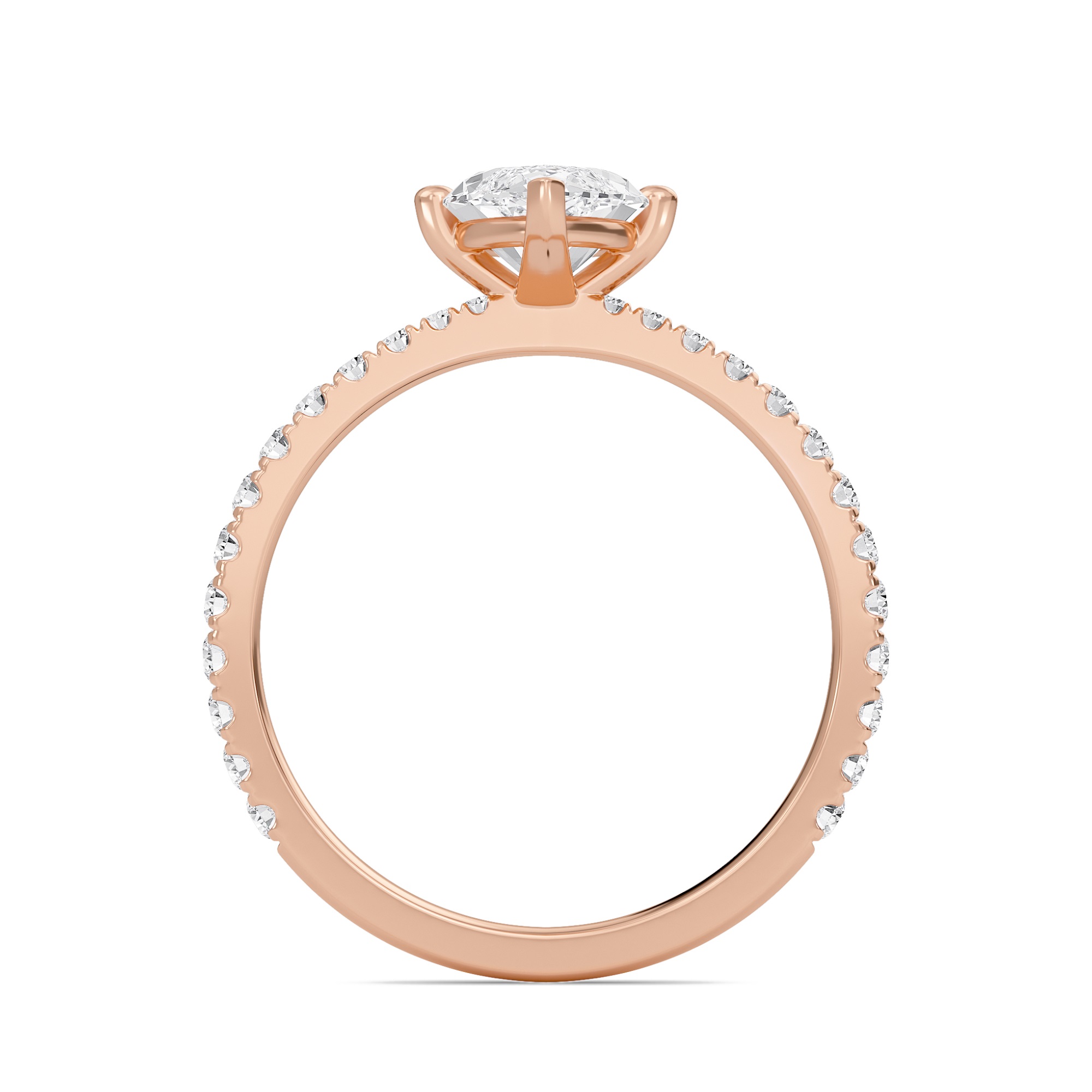 Marquise Elegant Pave Engagement Ring
