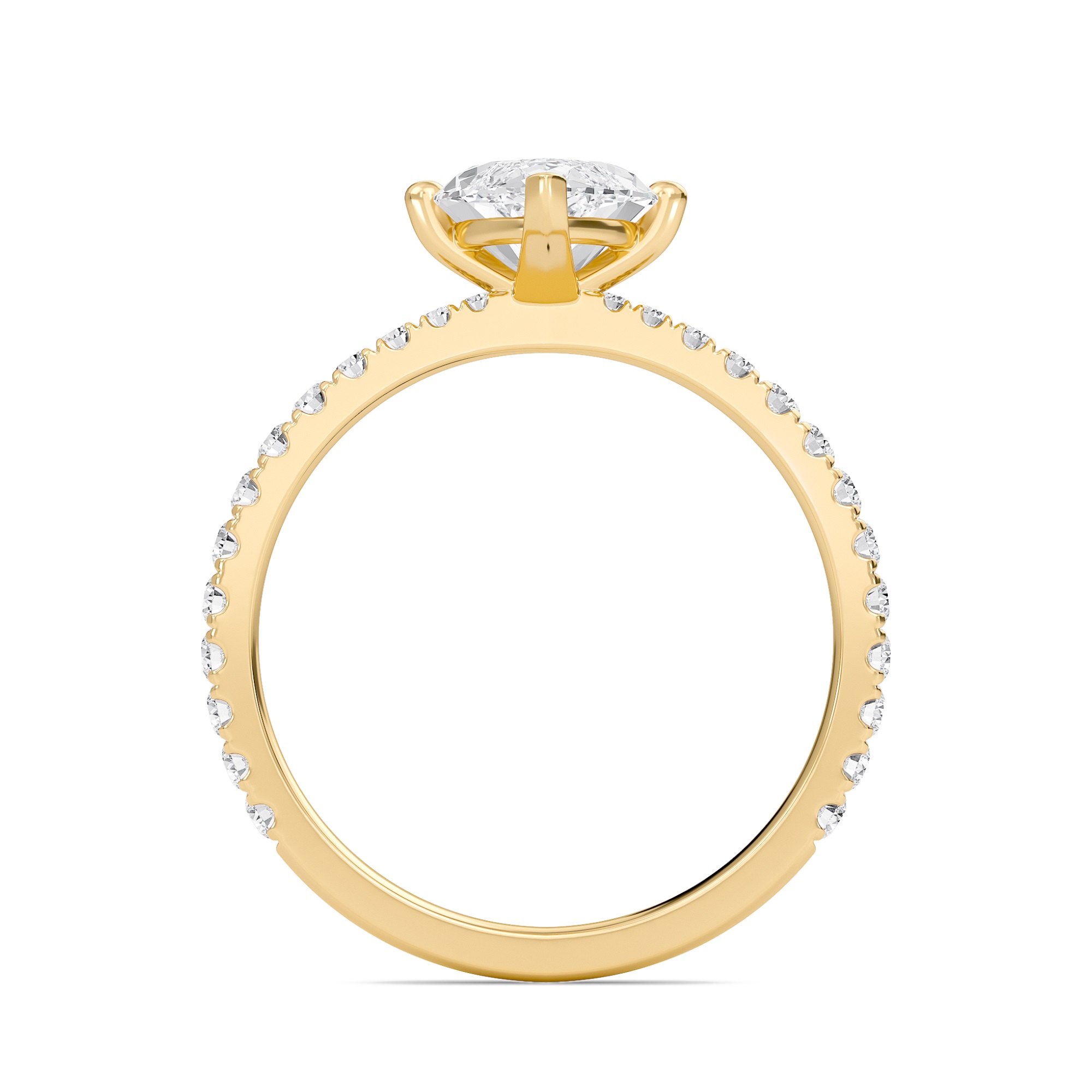 Marquise Elegant Pave Engagement Ring