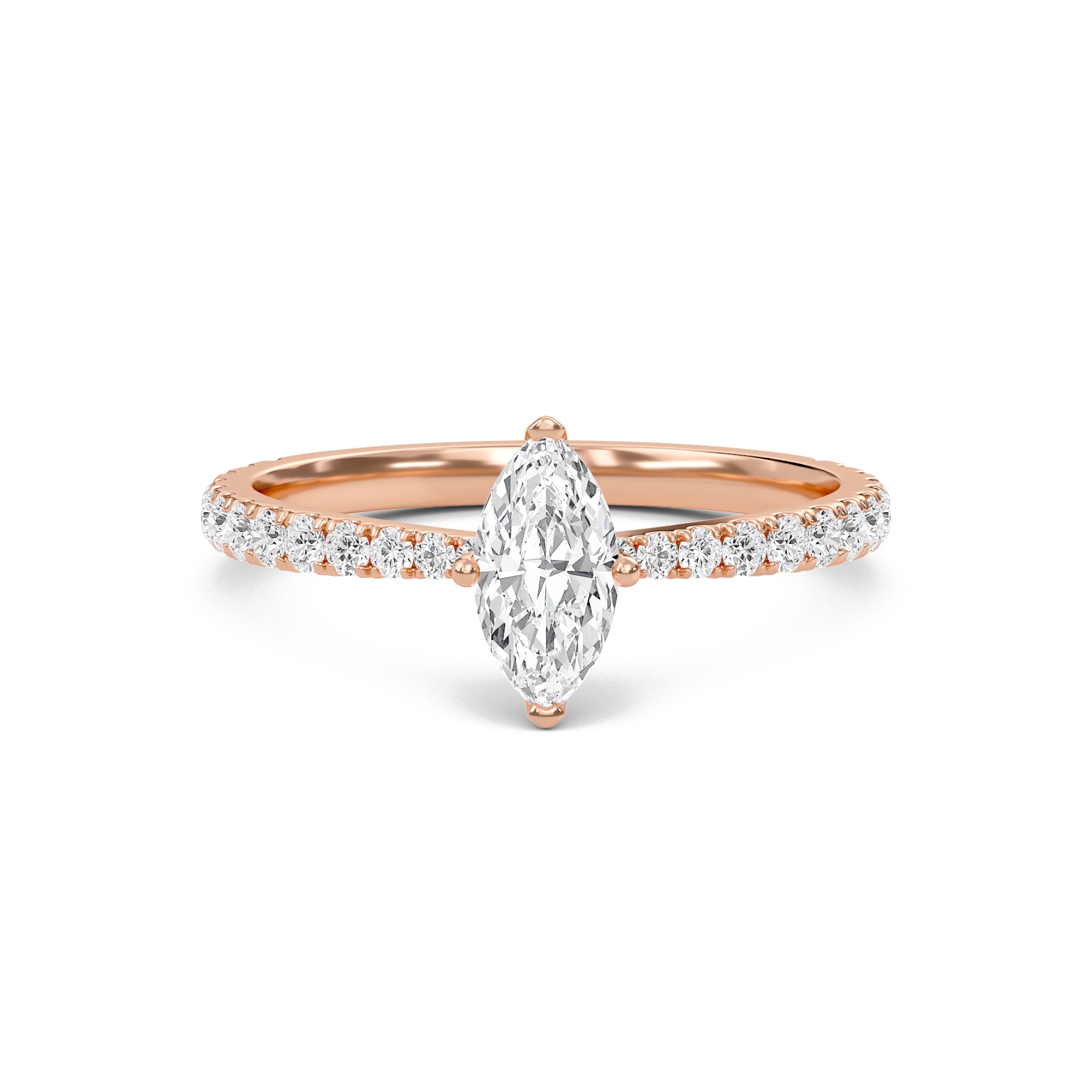 Marquise Elegant Pave Engagement Ring