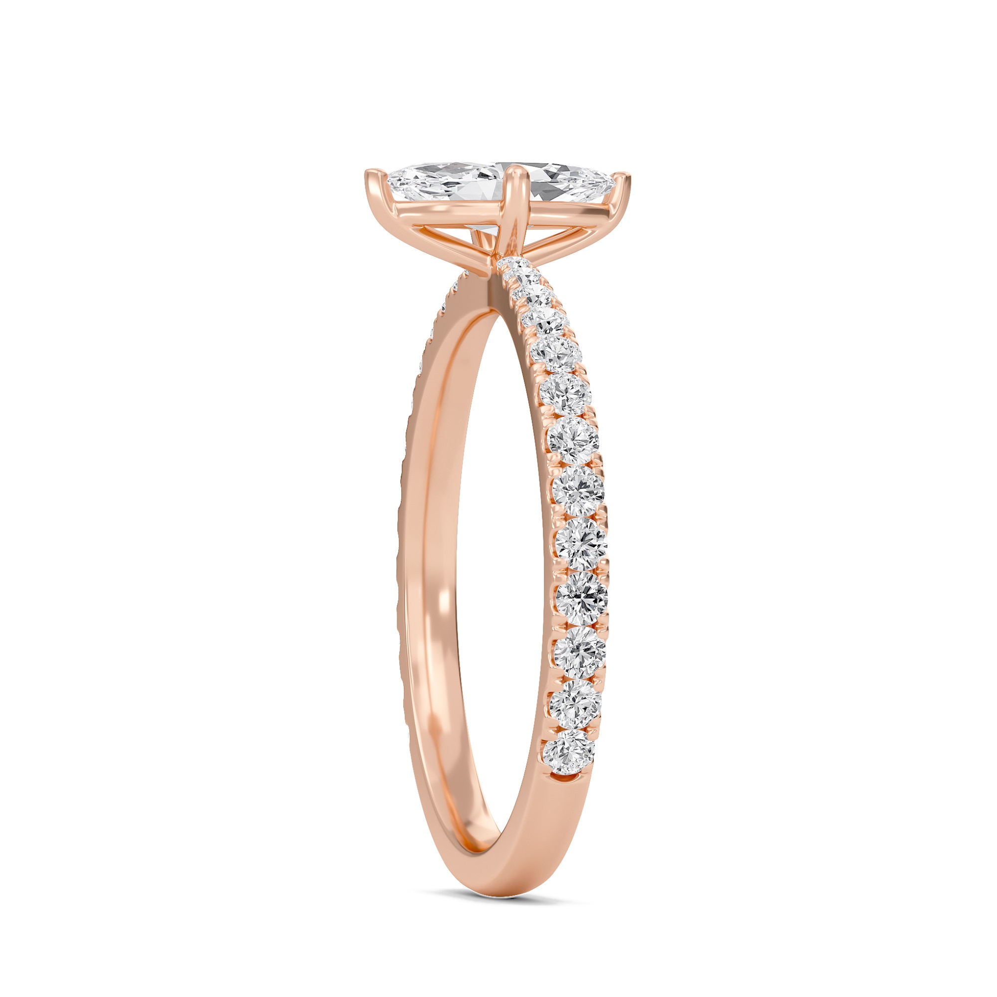 Marquise Elegant Pave Engagement Ring