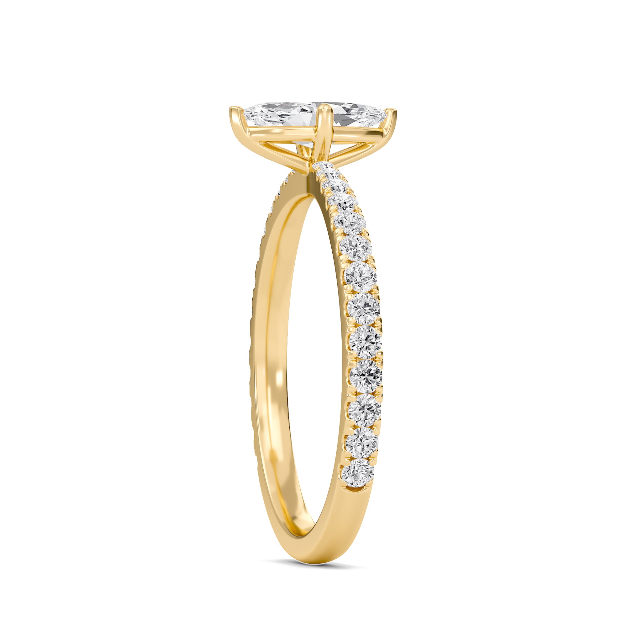 Marquise Elegant Pave Engagement Ring