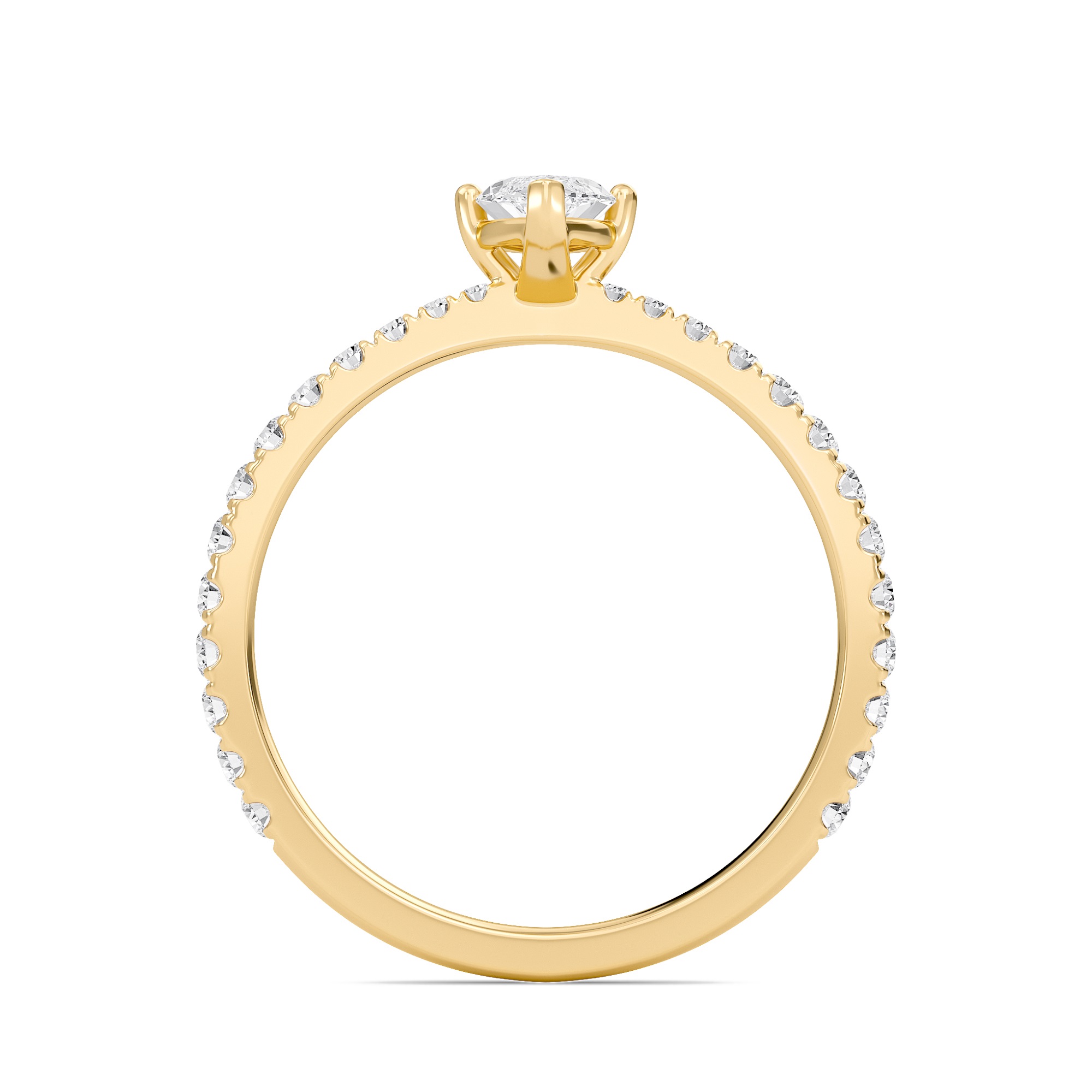 Marquise Elegant Pave Engagement Ring