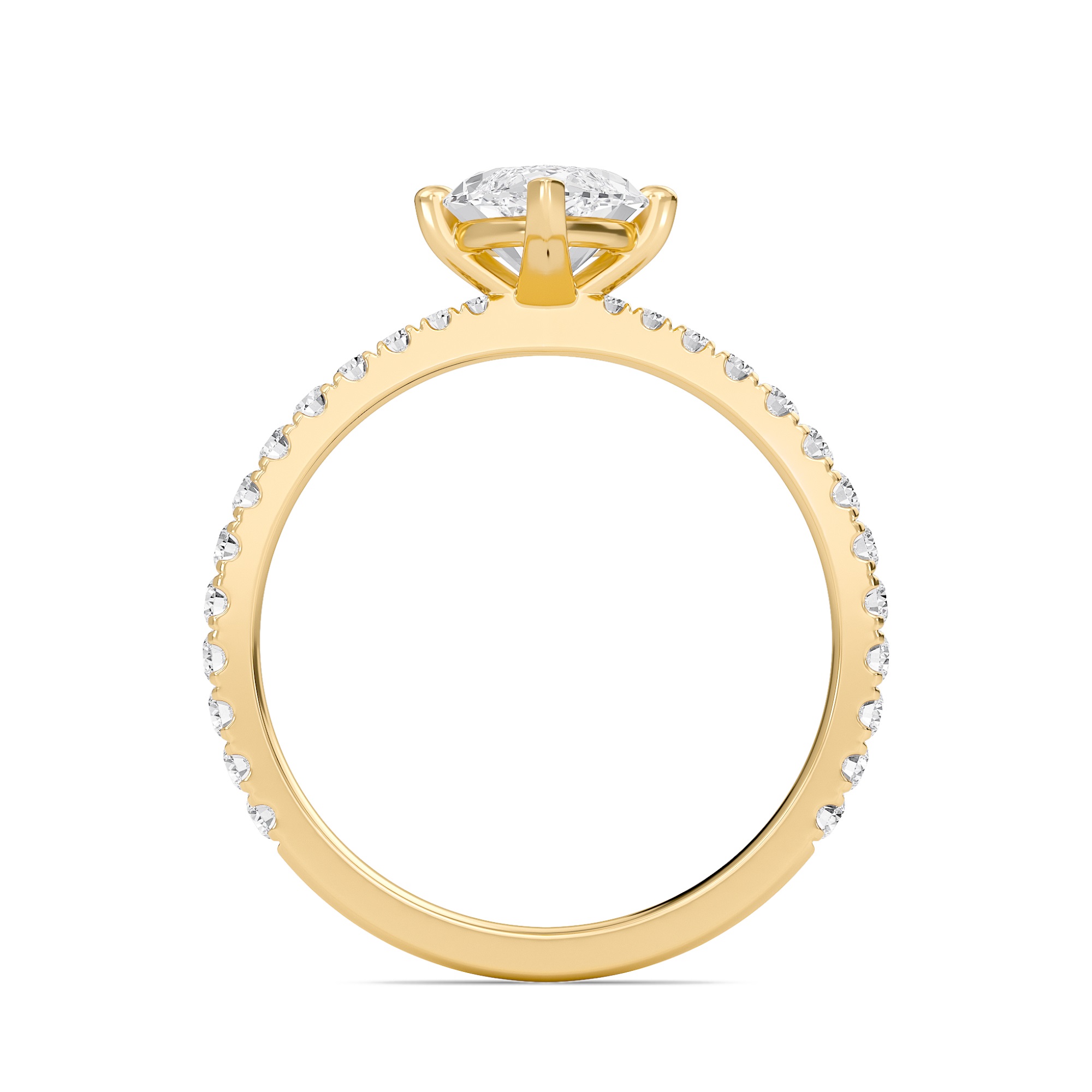 Marquise Elegant Pave Engagement Ring
