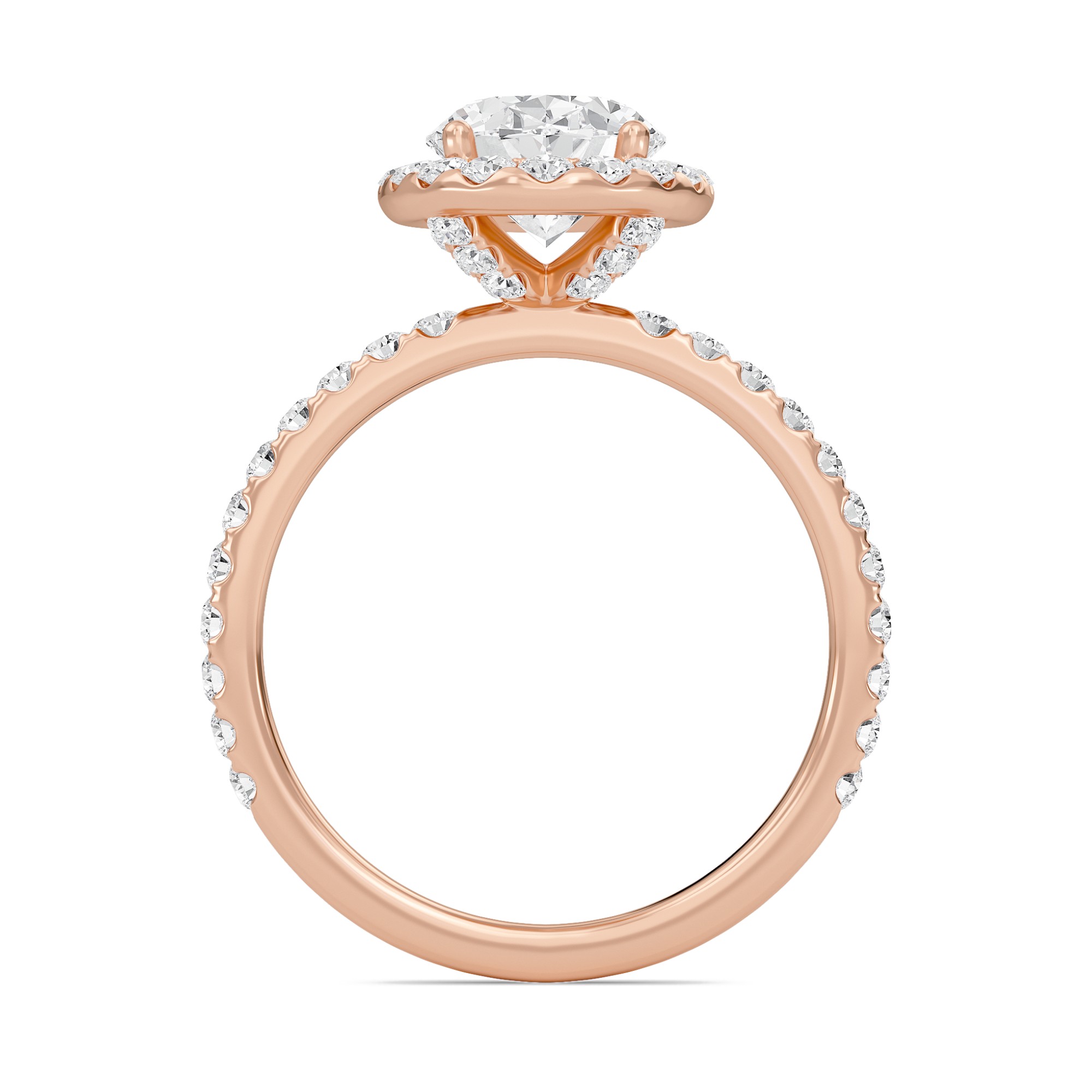 Oval Halo Embellished Prongs Ring