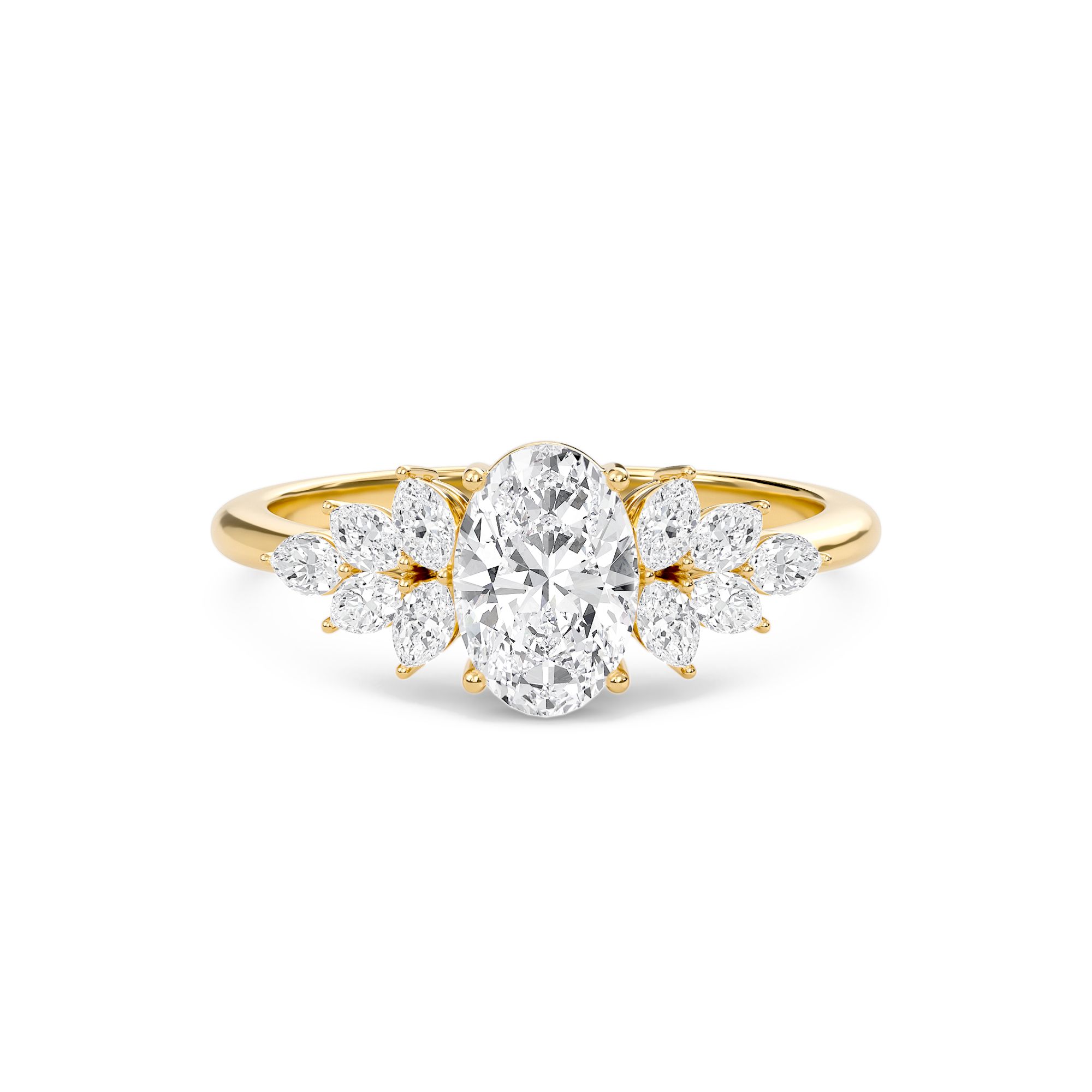 Luxe Marquese Side Stone Ring