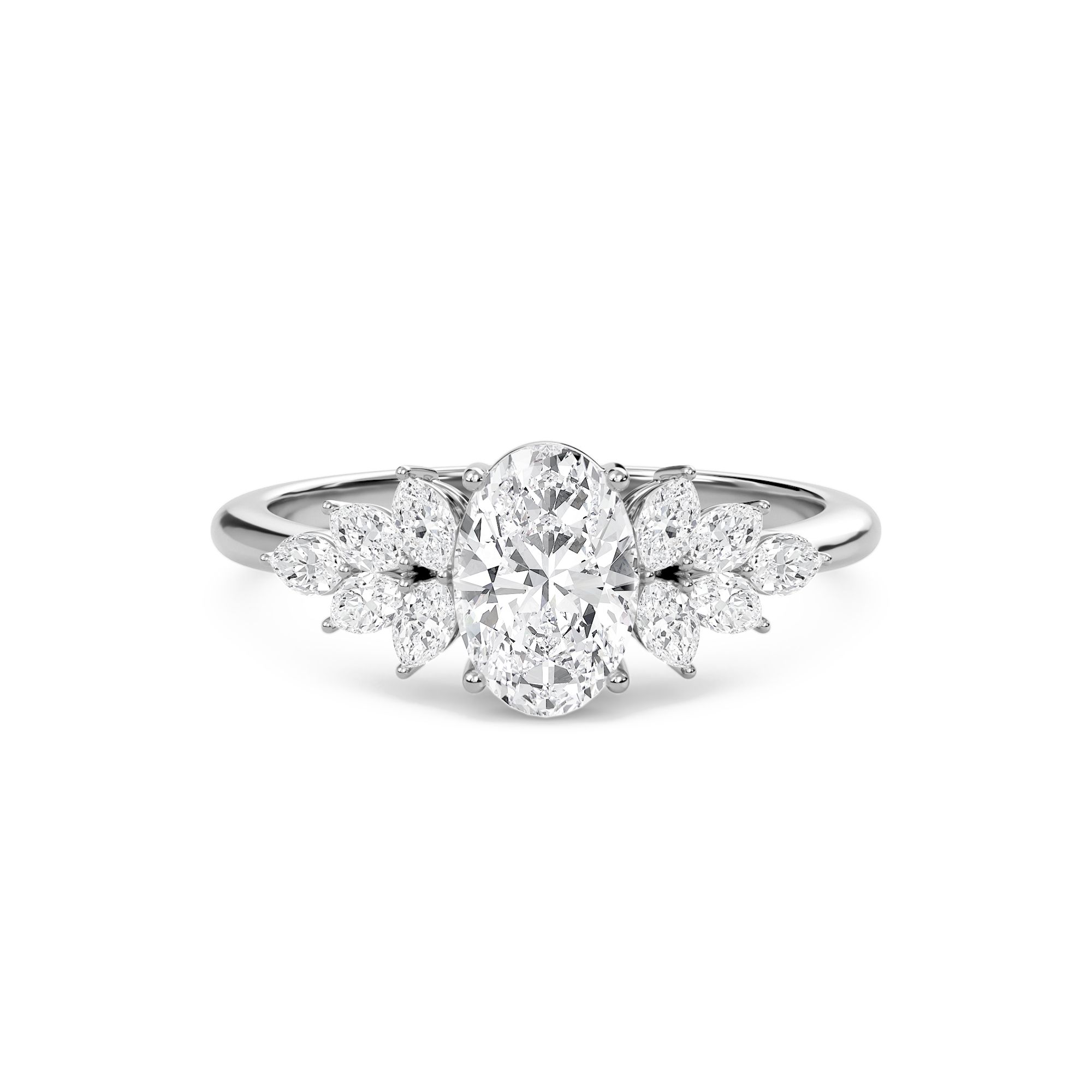 Luxe Marquese Side Stone Ring