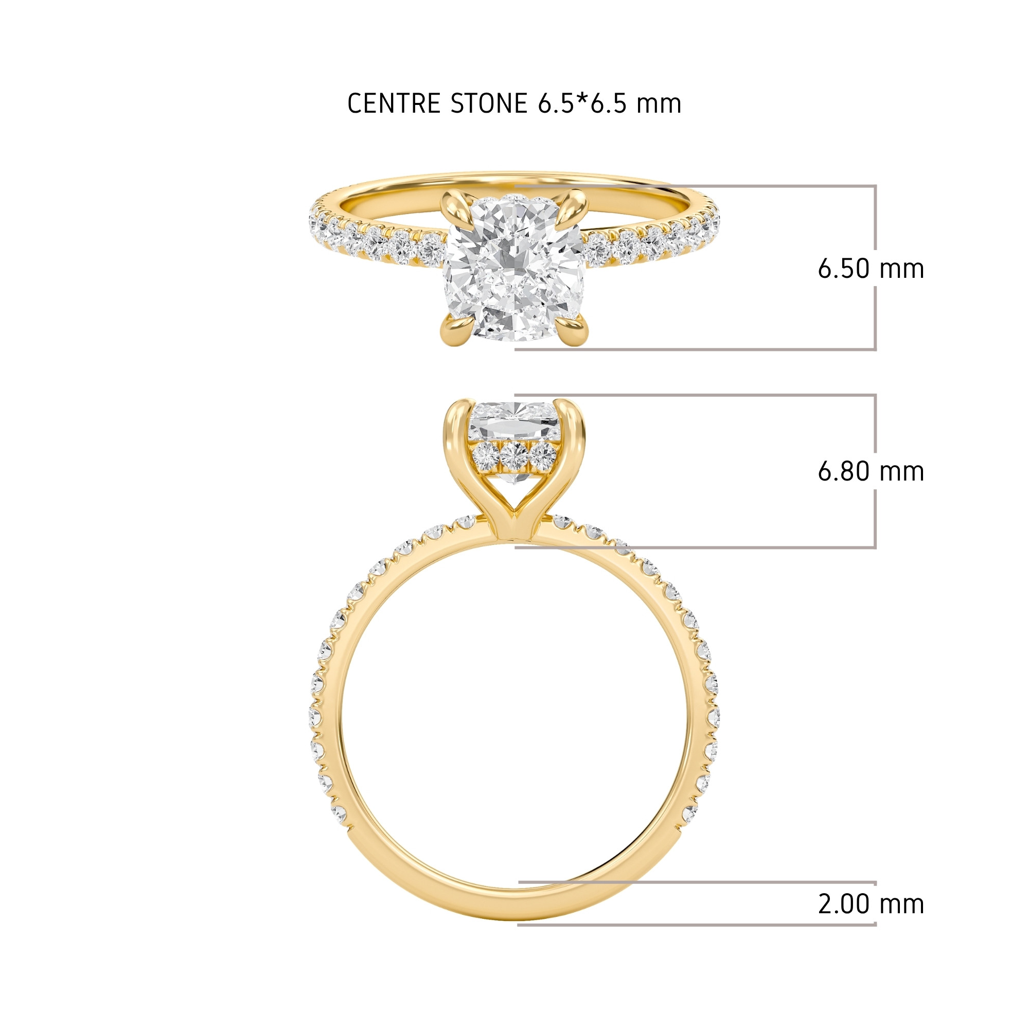 Cushion Perfect Fit Engagement Ring