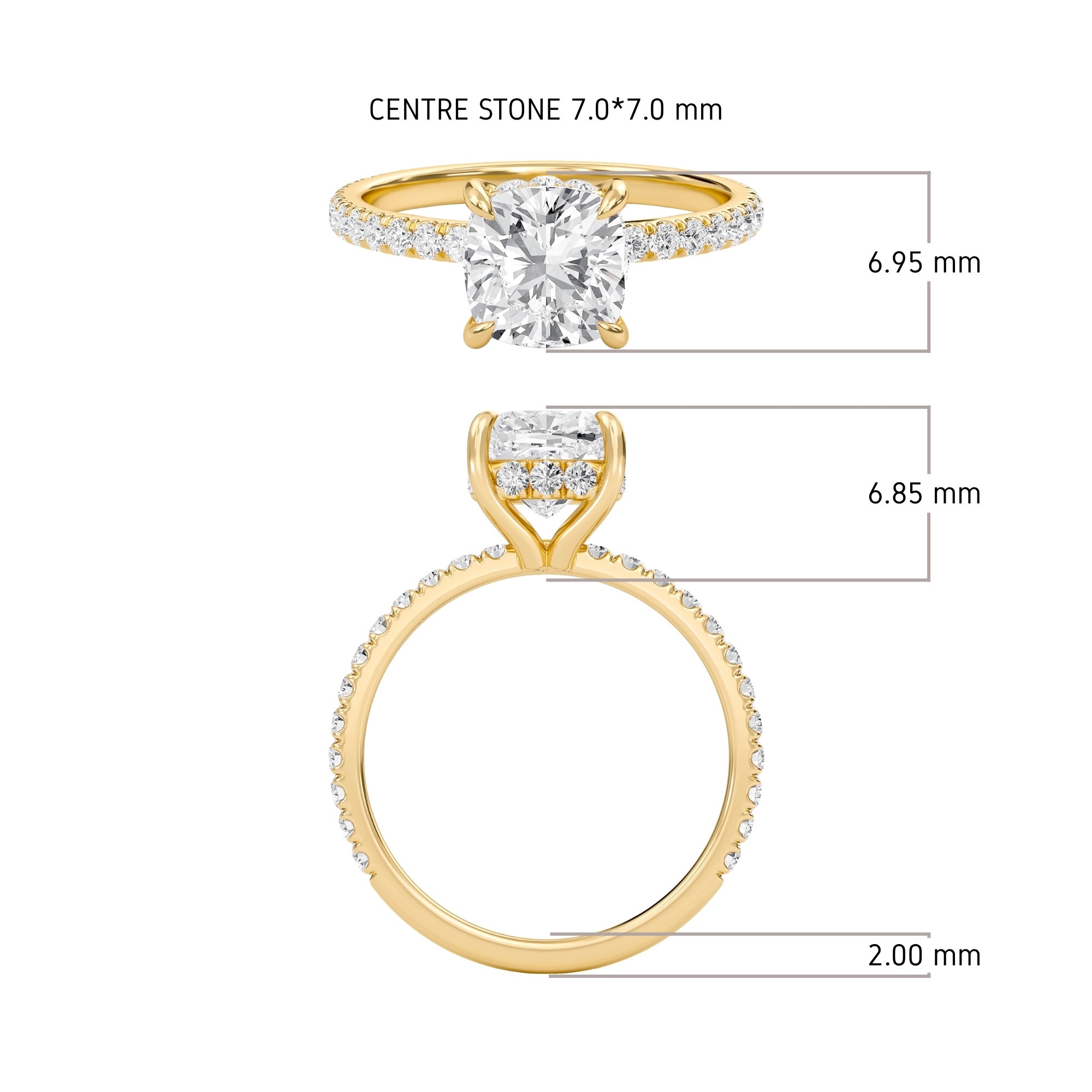 Cushion Perfect Fit Engagement Ring