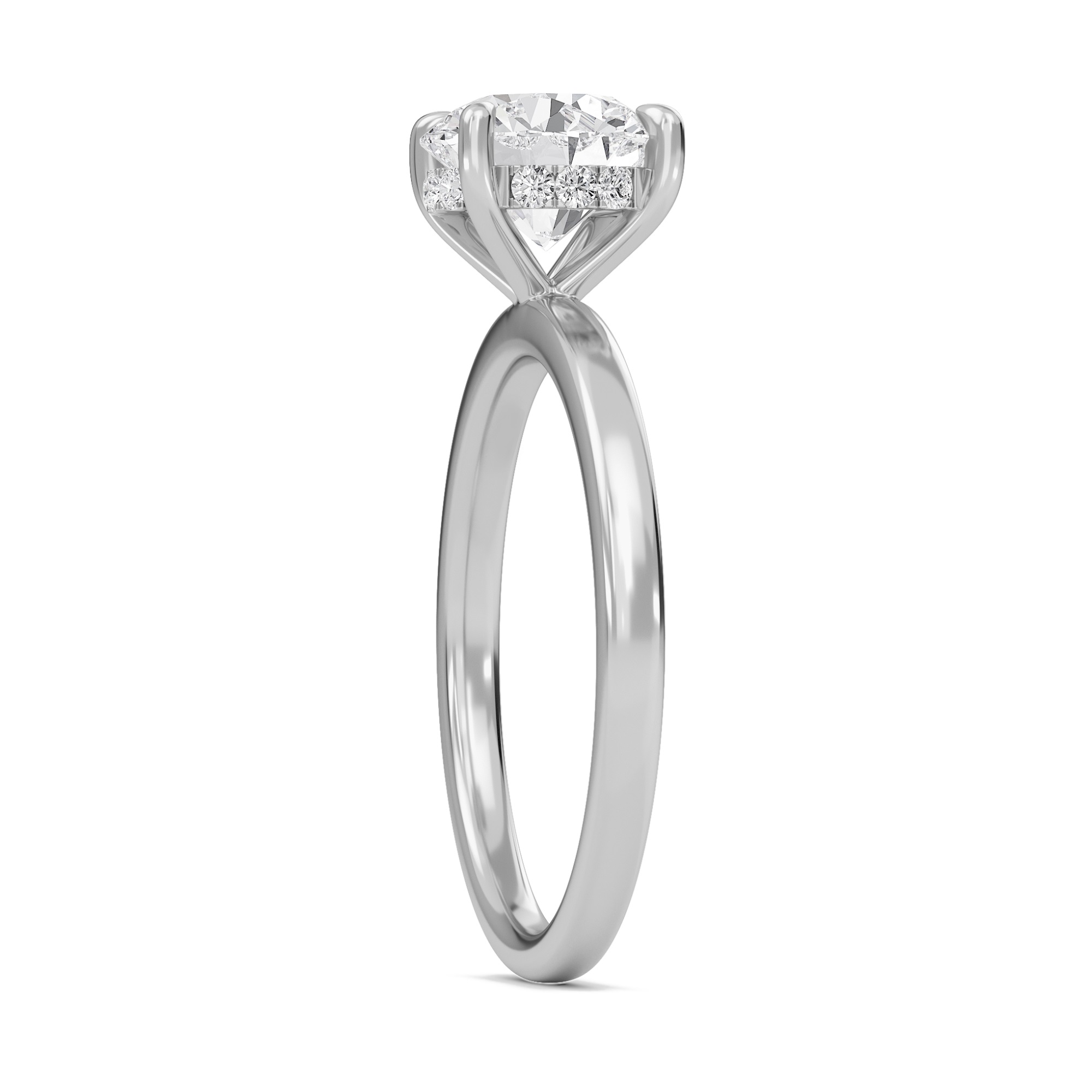 Hidden Halo Engagement Ring