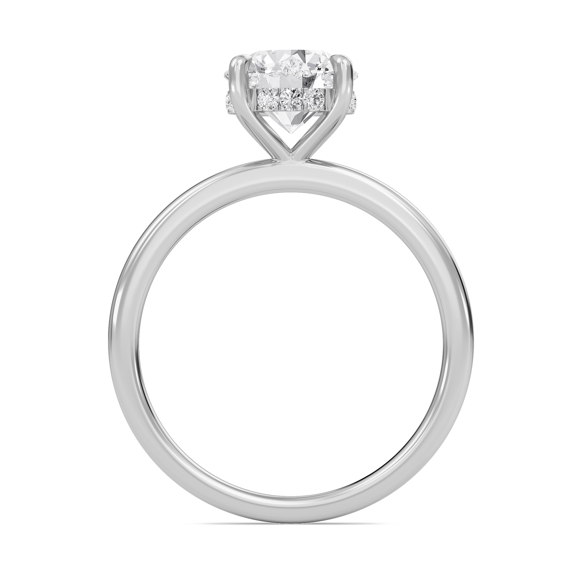 Hidden Halo Engagement Ring