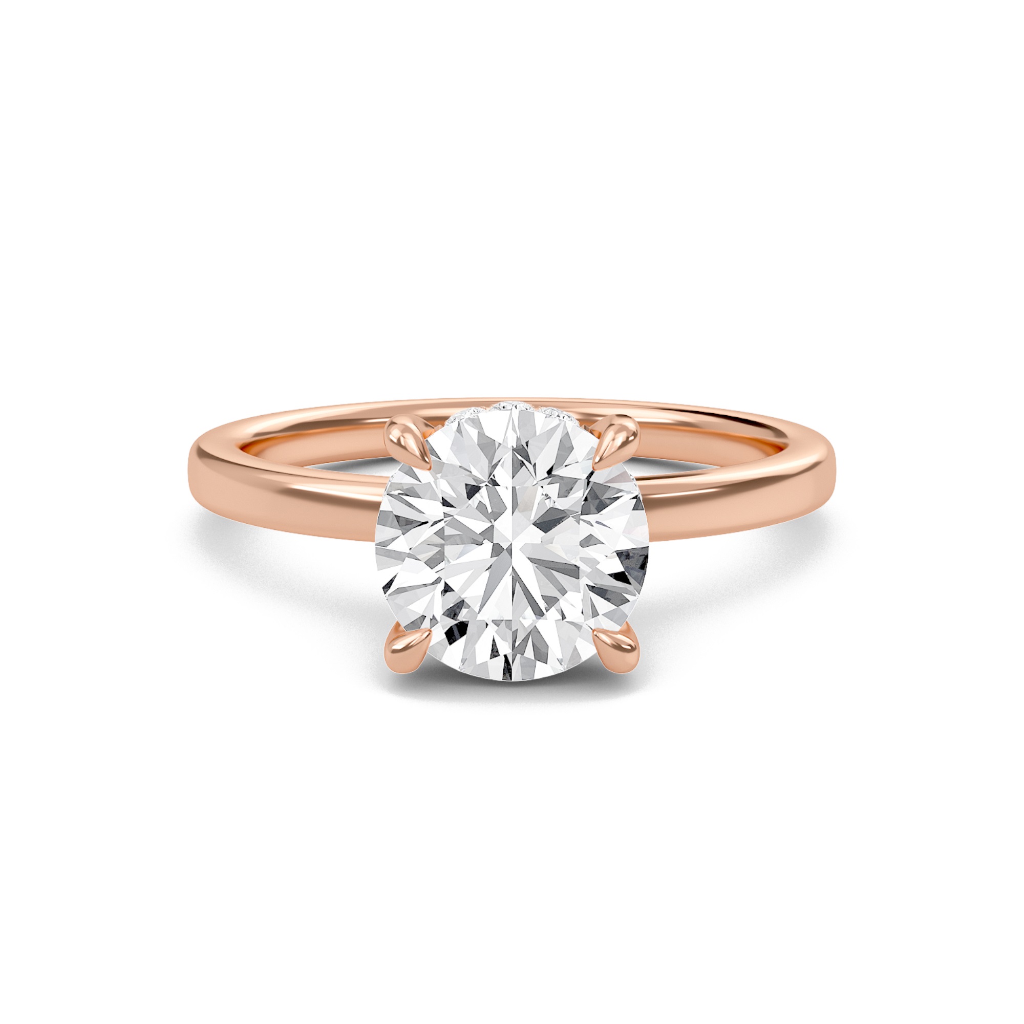 Hidden Halo Engagement Ring