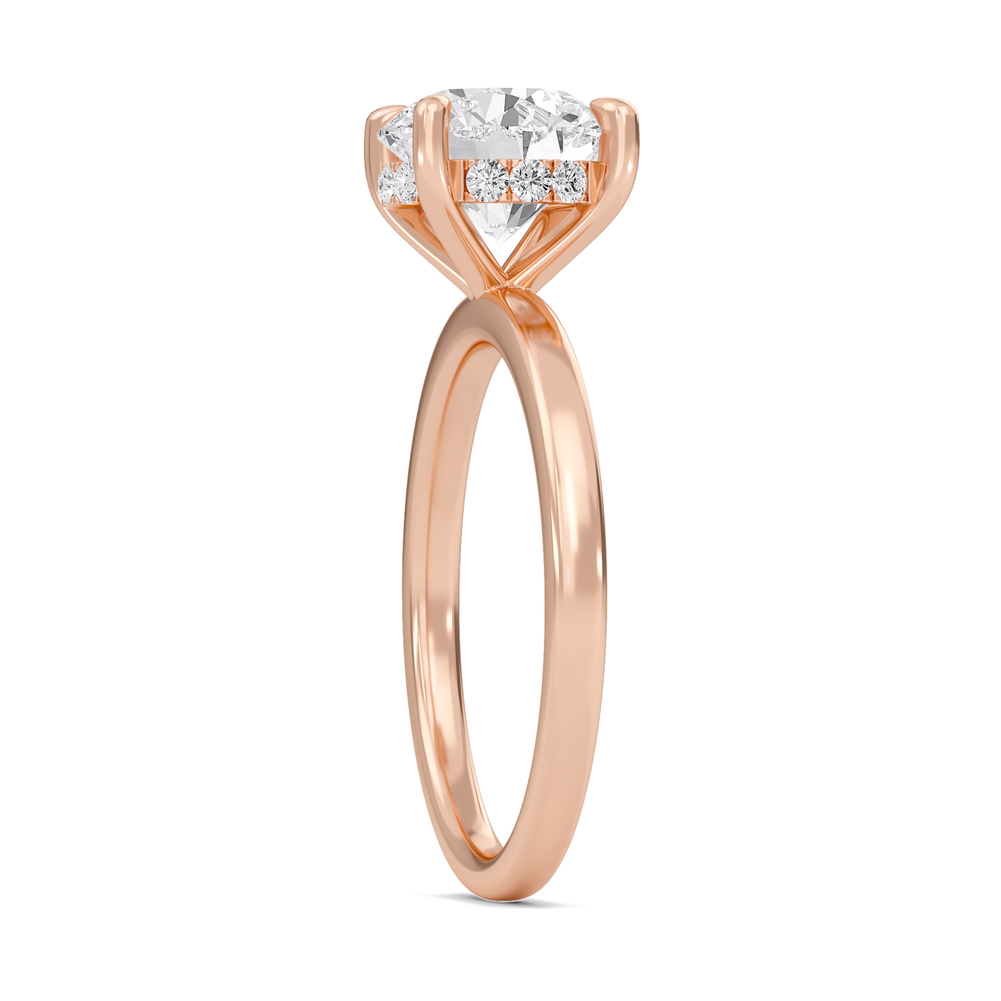 Hidden Halo Engagement Ring