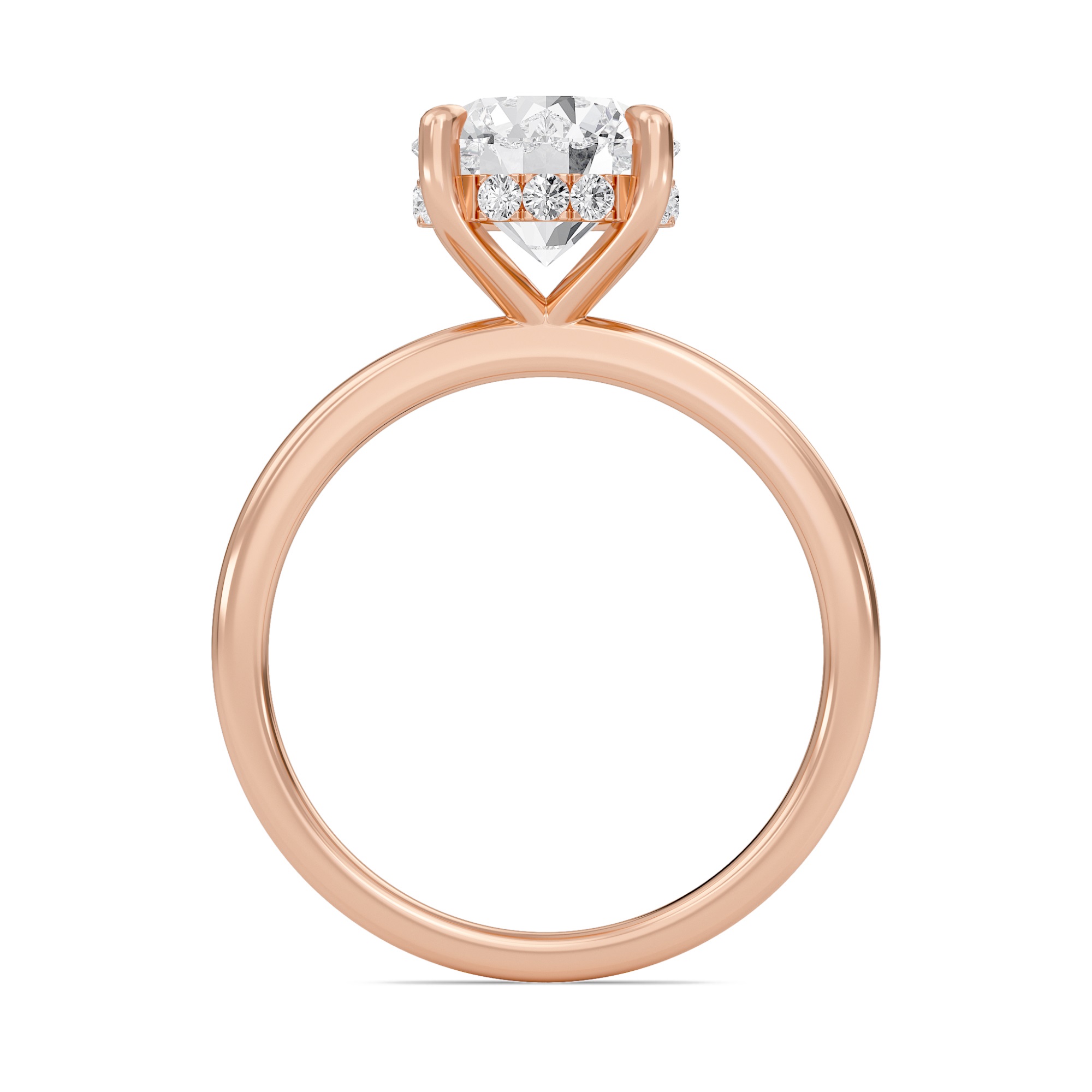 Hidden Halo Engagement Ring
