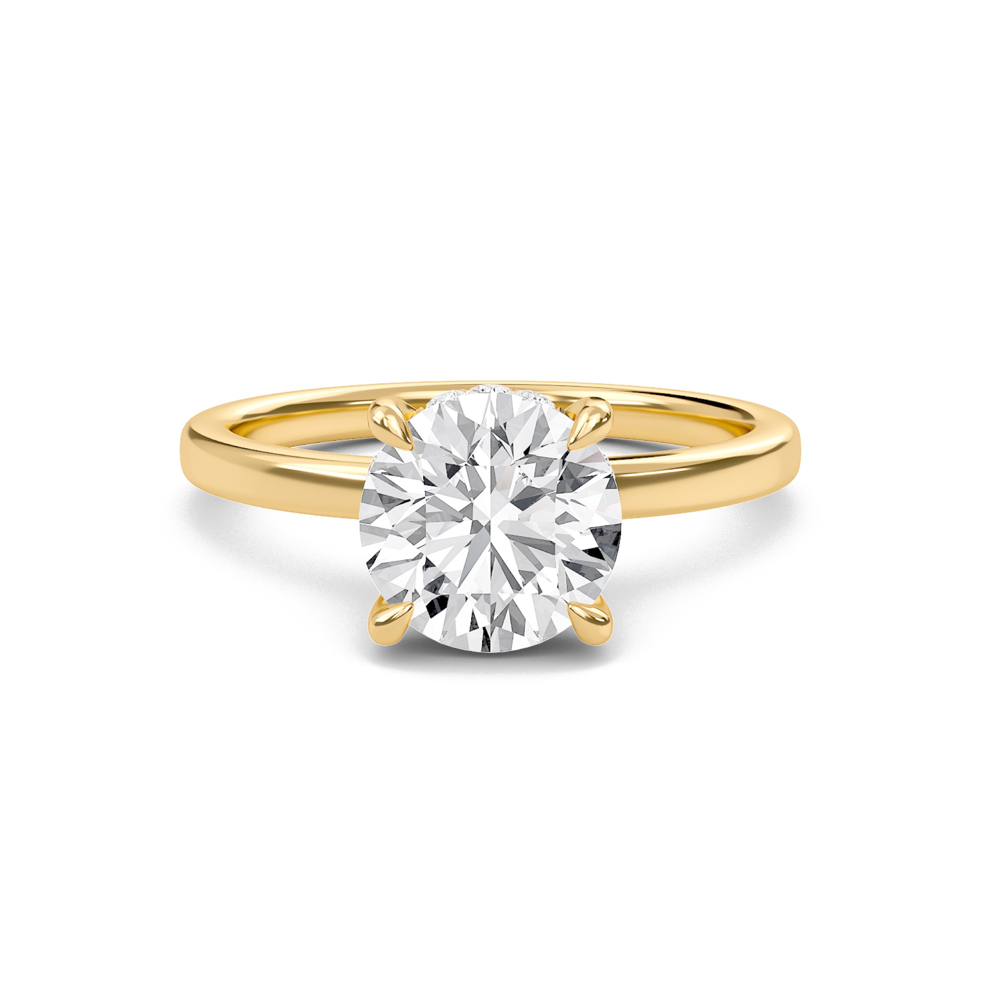 Hidden Halo Engagement Ring