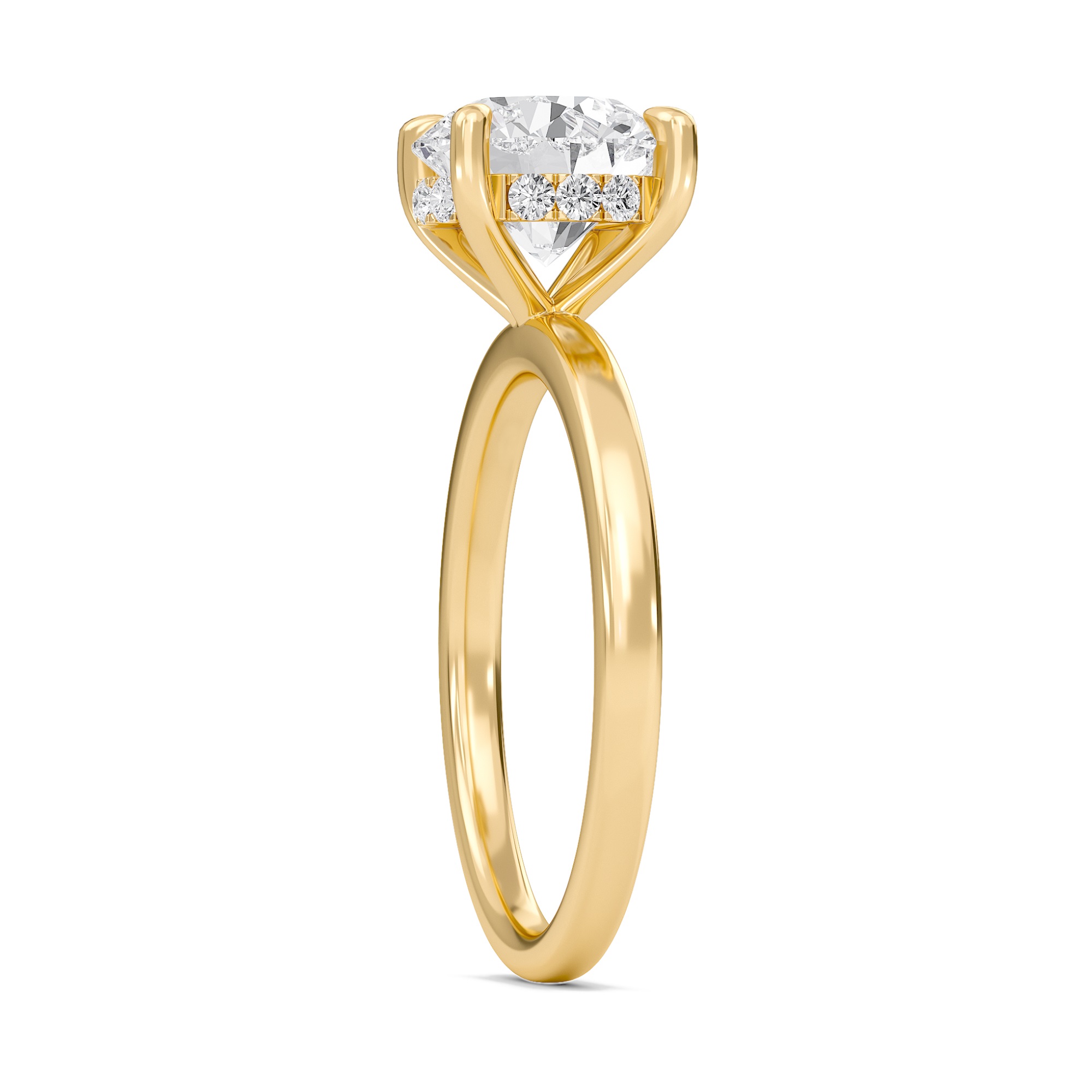 Hidden Halo Engagement Ring
