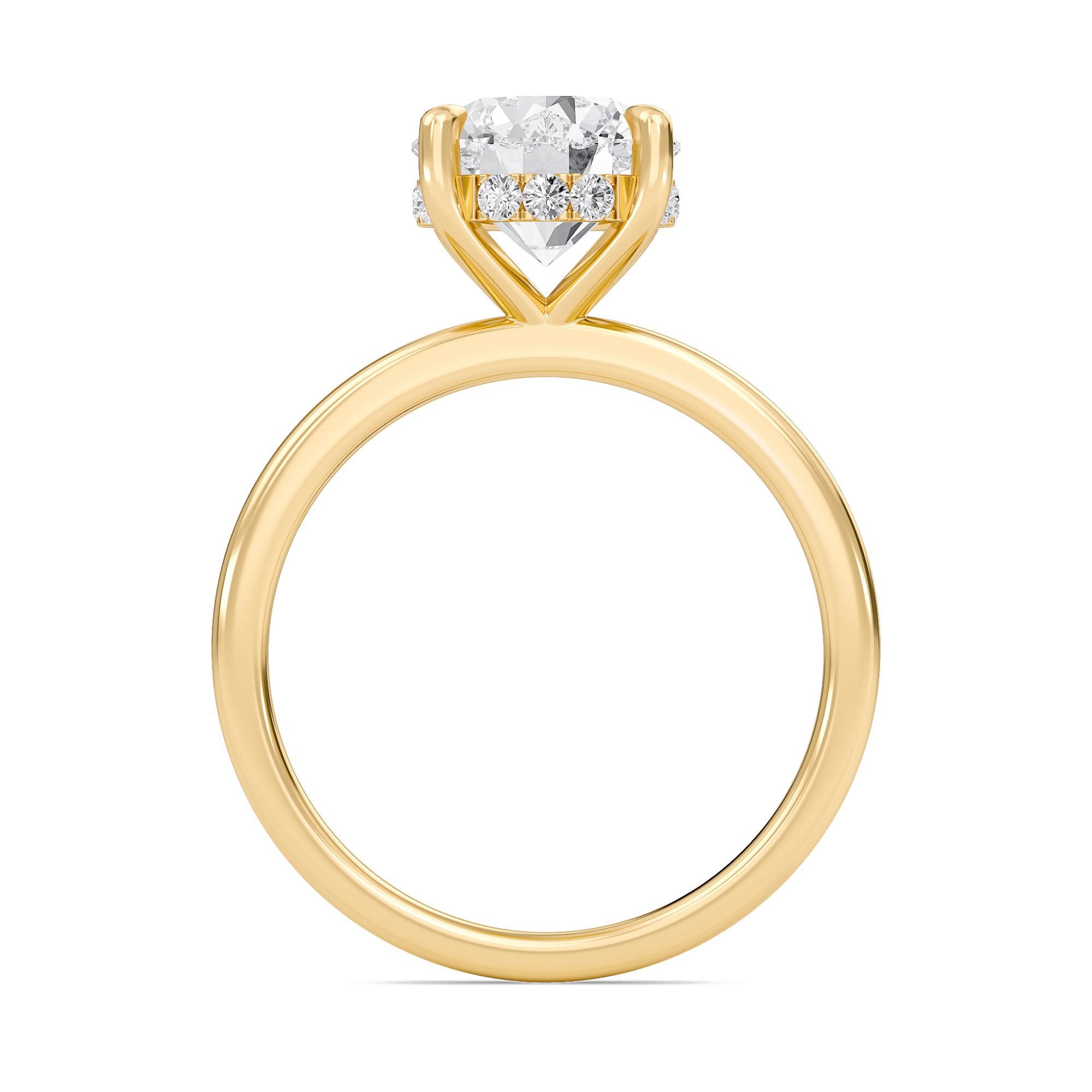 Hidden Halo Engagement Ring