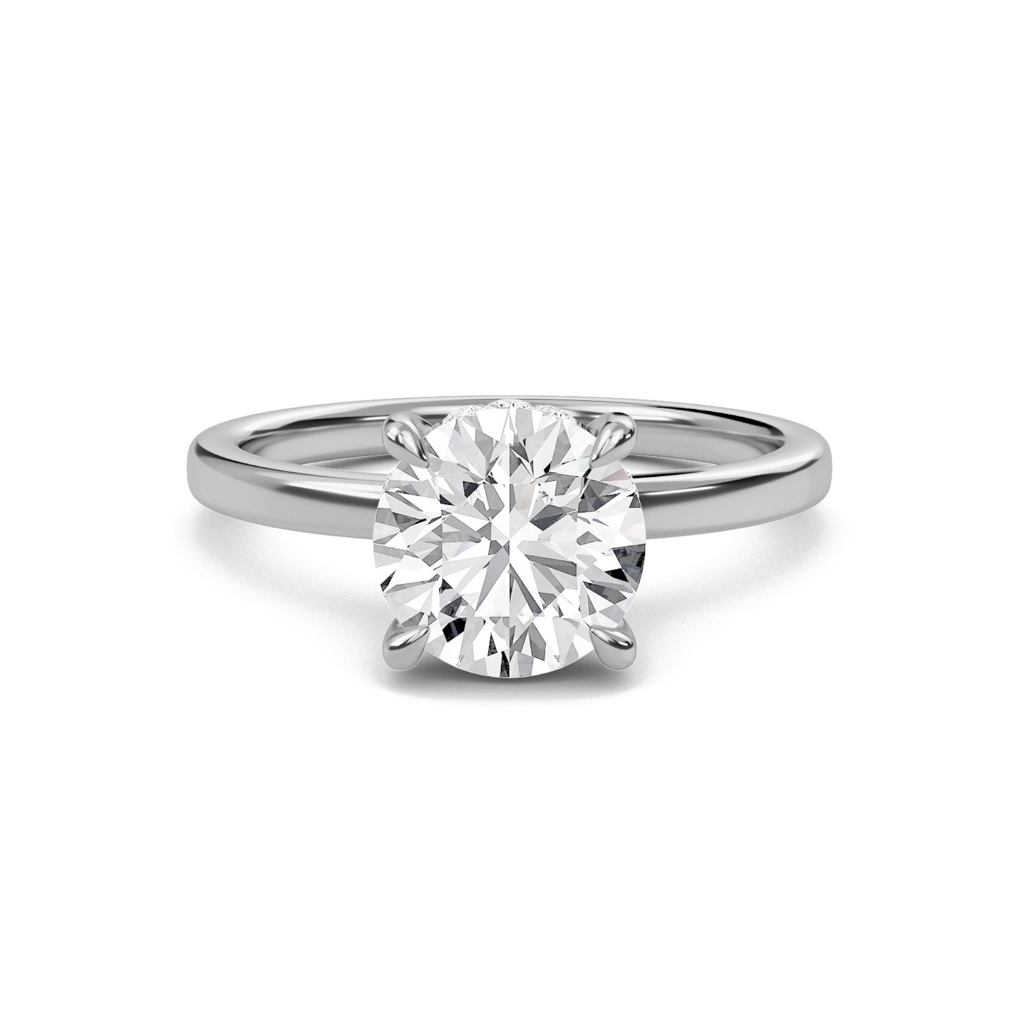 Hidden Halo Engagement Ring