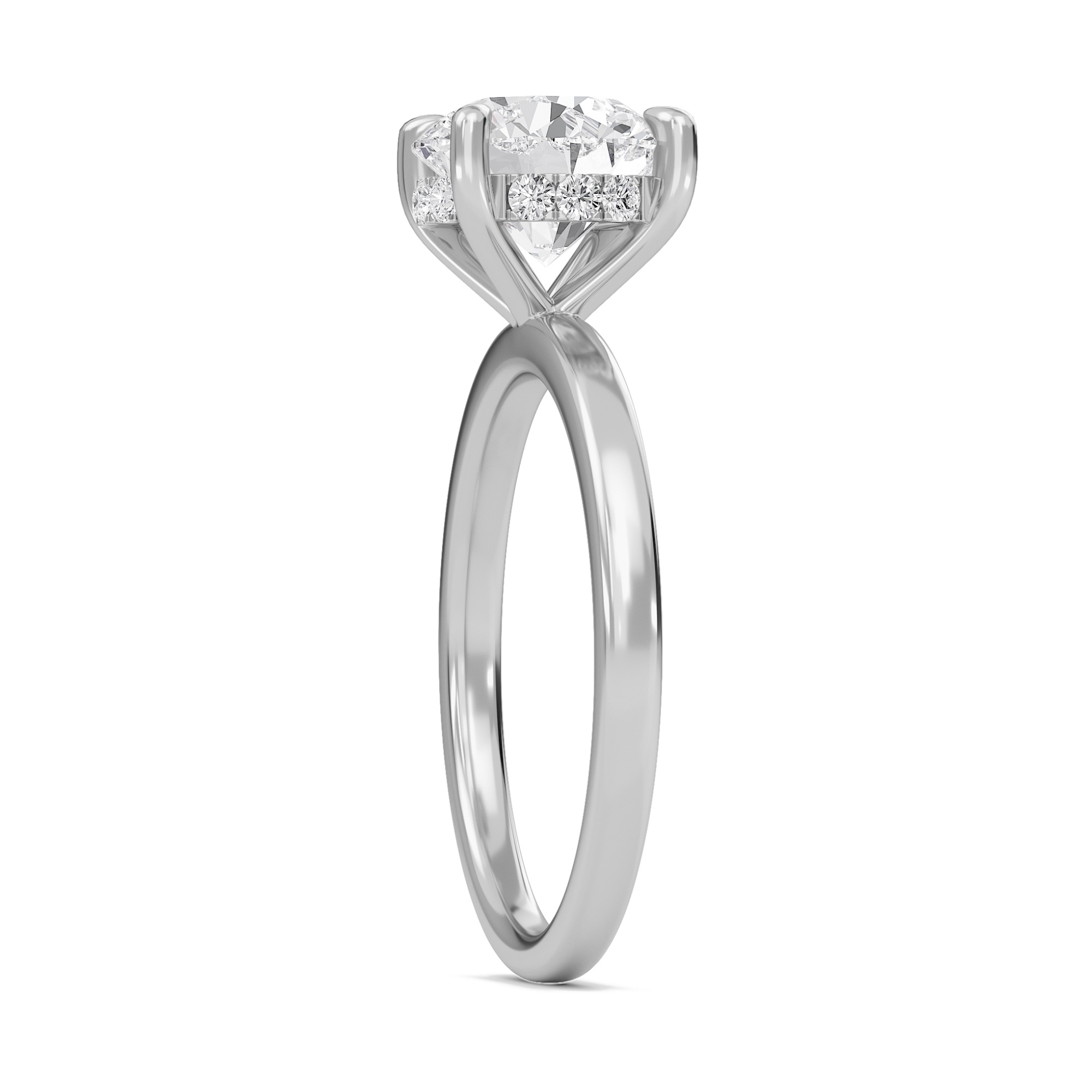 Hidden Halo Engagement Ring