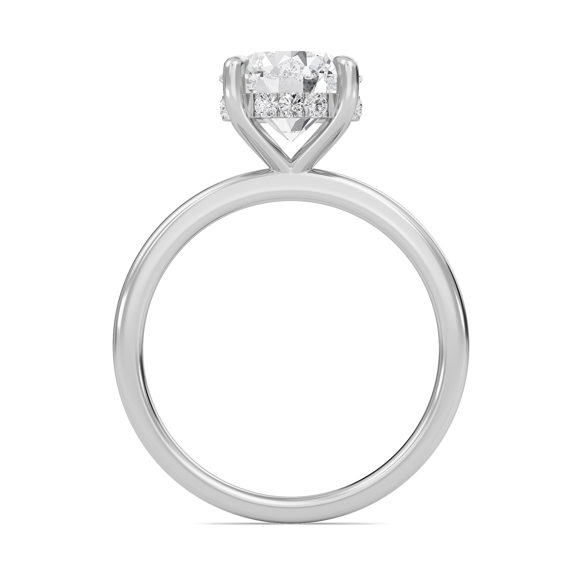 Hidden Halo Engagement Ring